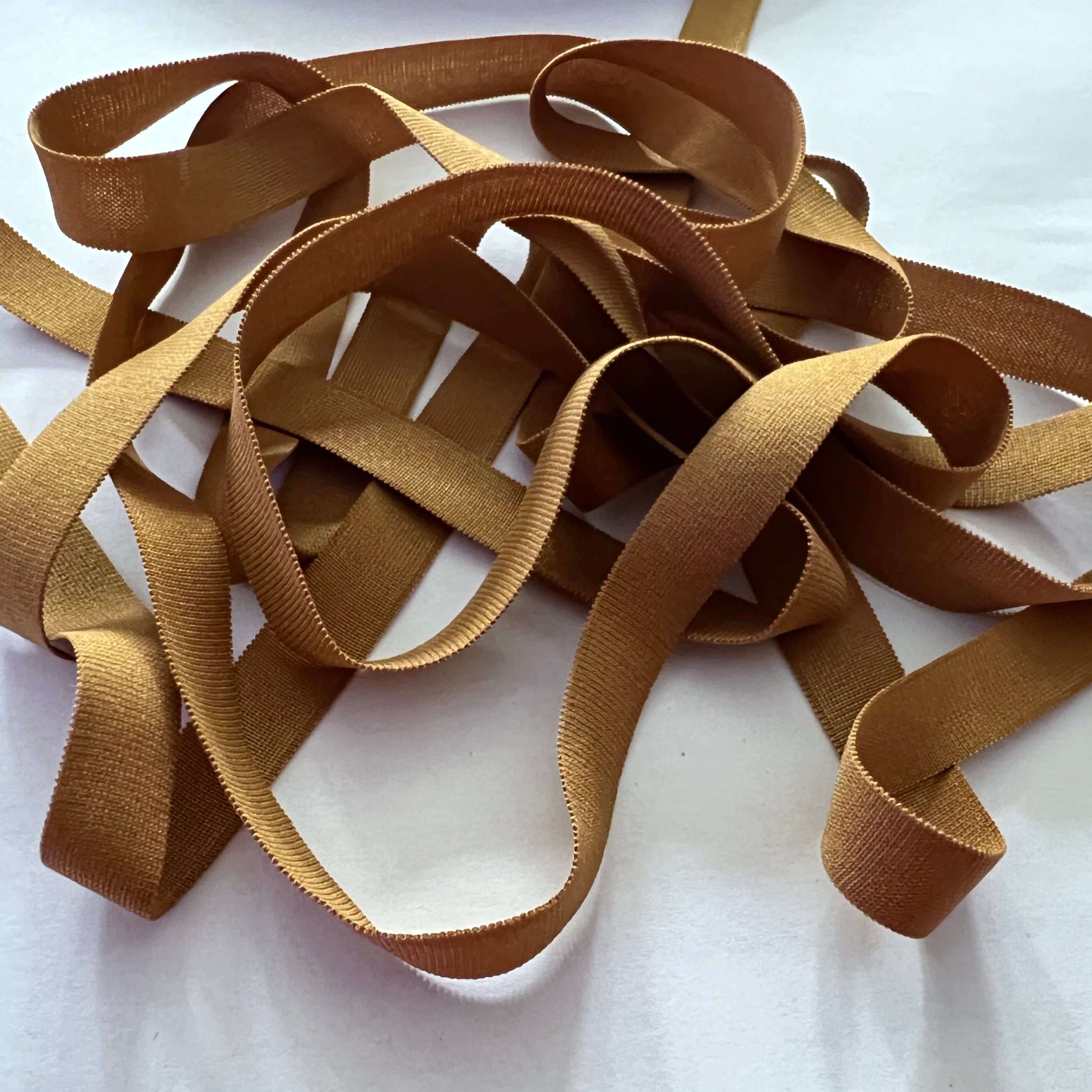 ÉLASTIQUE PLAT LINGERIE MOUTARDE DORÉ 12mm - My Little Coupon