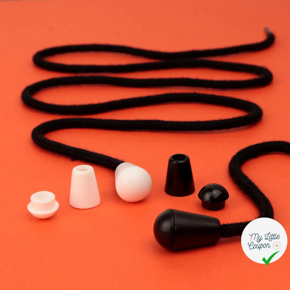 EMBOUT DE CORDON NOIR GRAND MODÈLE - My Little Coupon