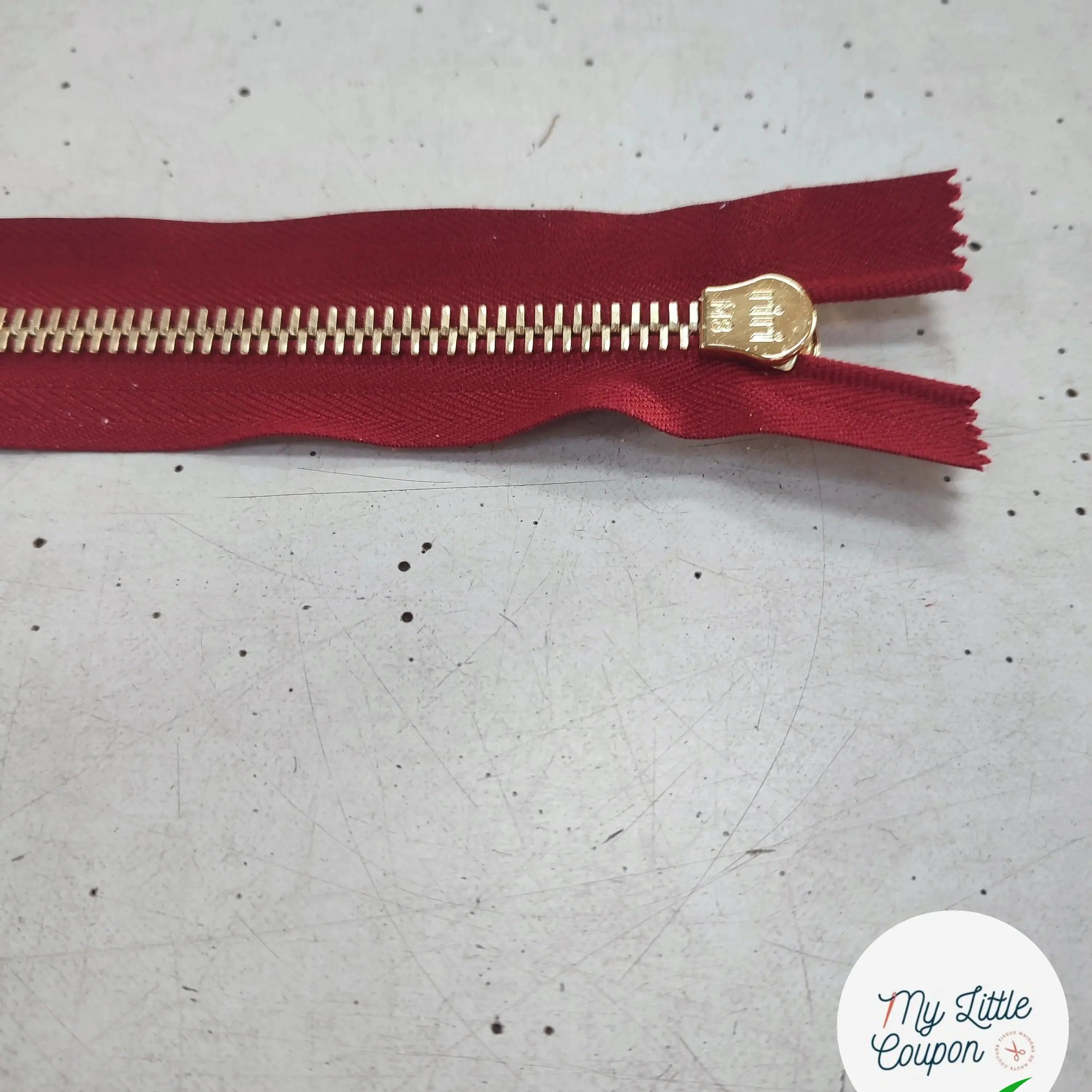 FERMETURE RIRI MÉTAL NON SÉPARABLE DOUBLE ZIP RÉVERSIBLE 40CM NOIR - My Little Coupon