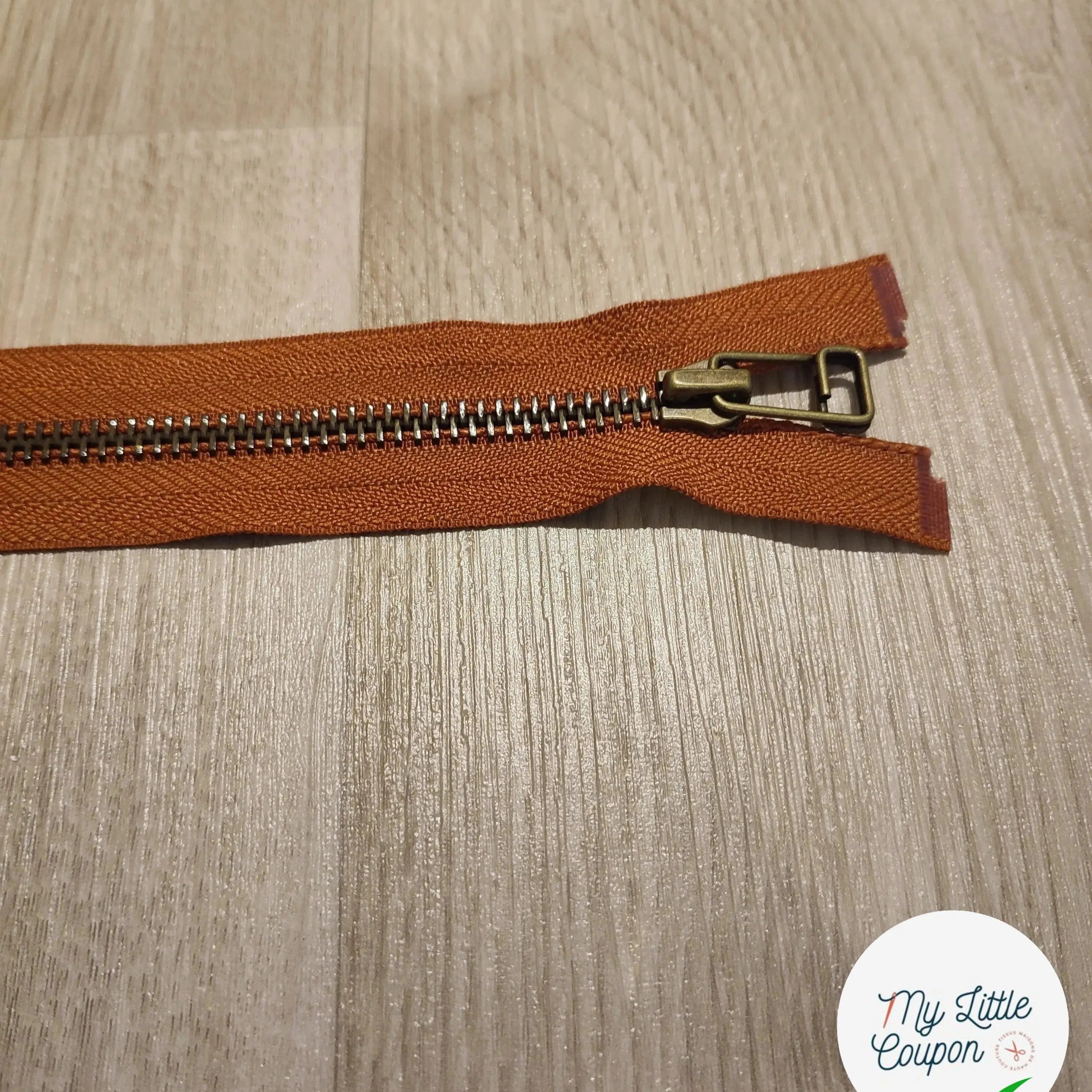 FERMETURE RIRI METAL SÉPARABLE 90CM MARRON NOISETTE - My Little Coupon
