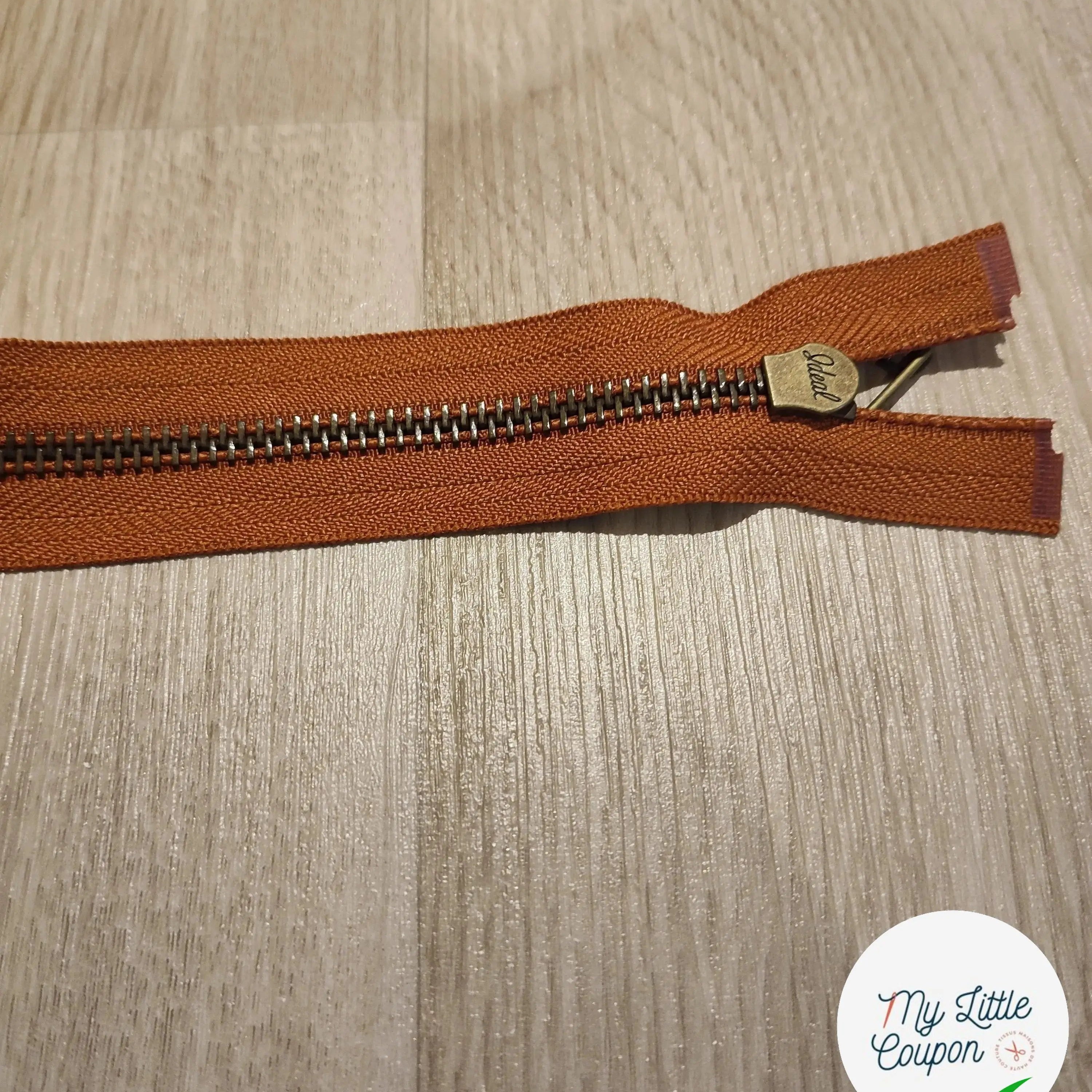 FERMETURE RIRI METAL SÉPARABLE 90CM MARRON NOISETTE - My Little Coupon