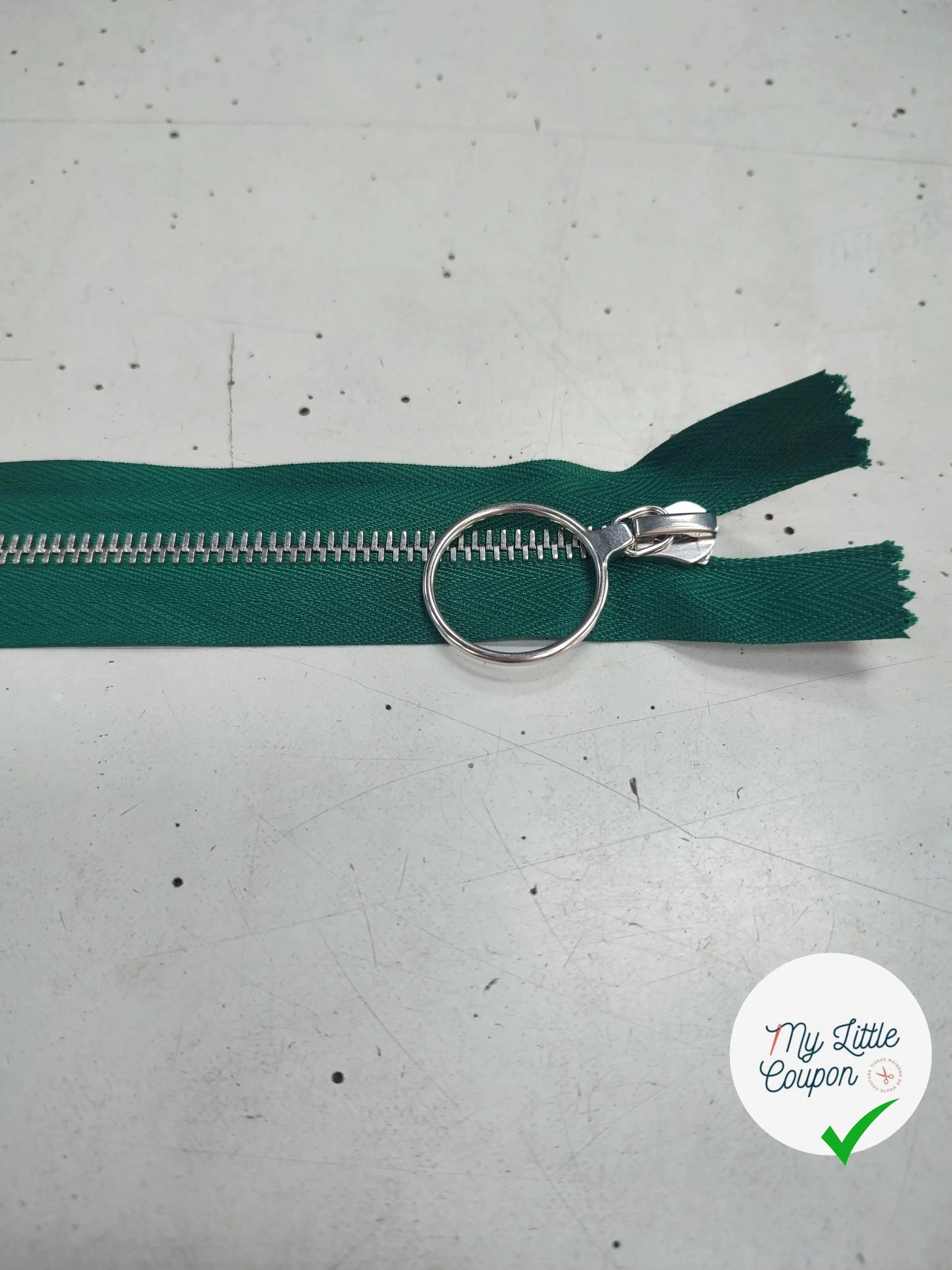 FERMETURE RIRI METAL NON SÉPARABLE 35CM VERT SAPIN - My Little Coupon