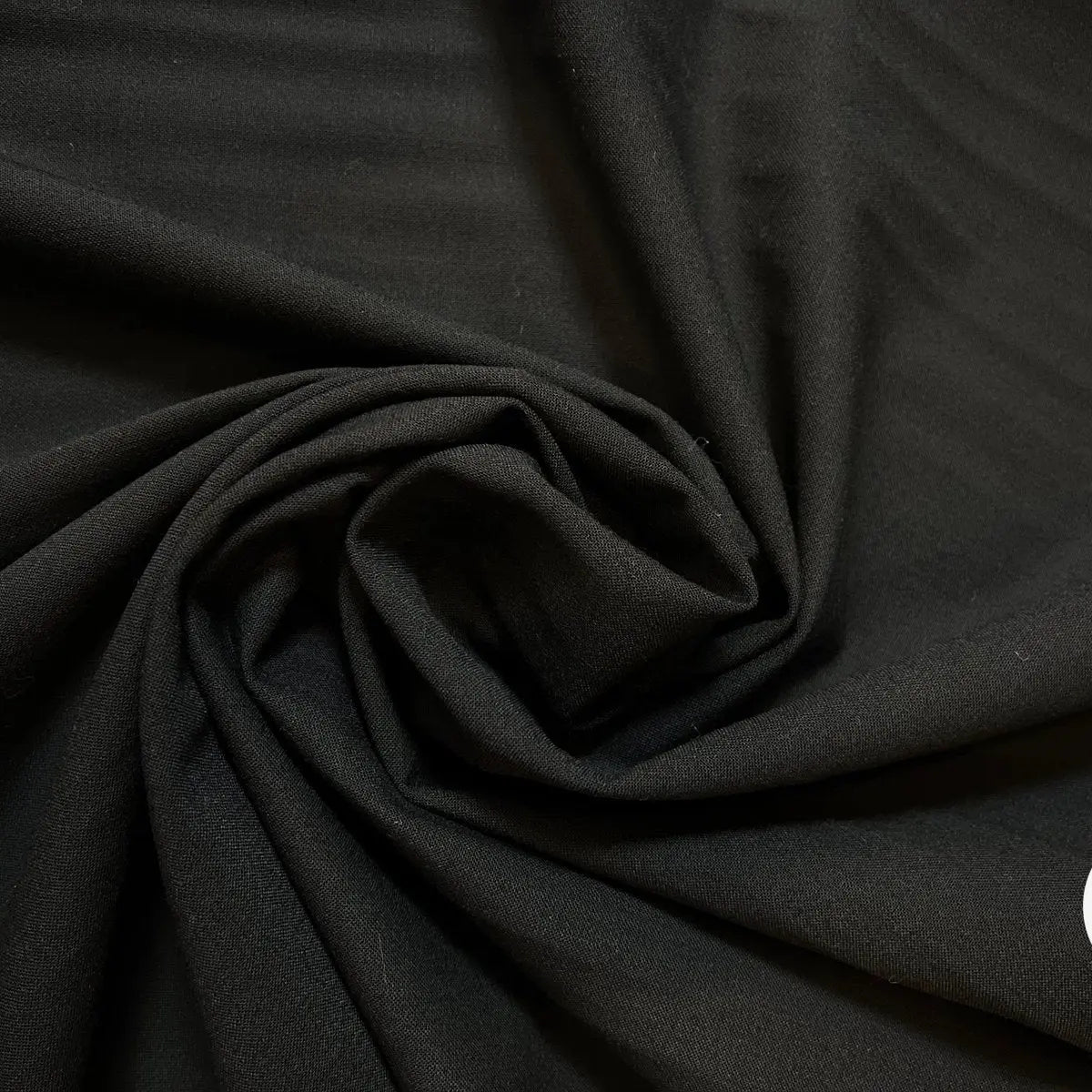 ÉTAMINE POLYLAINE NOIR - My Little Coupon - tissu - coudre