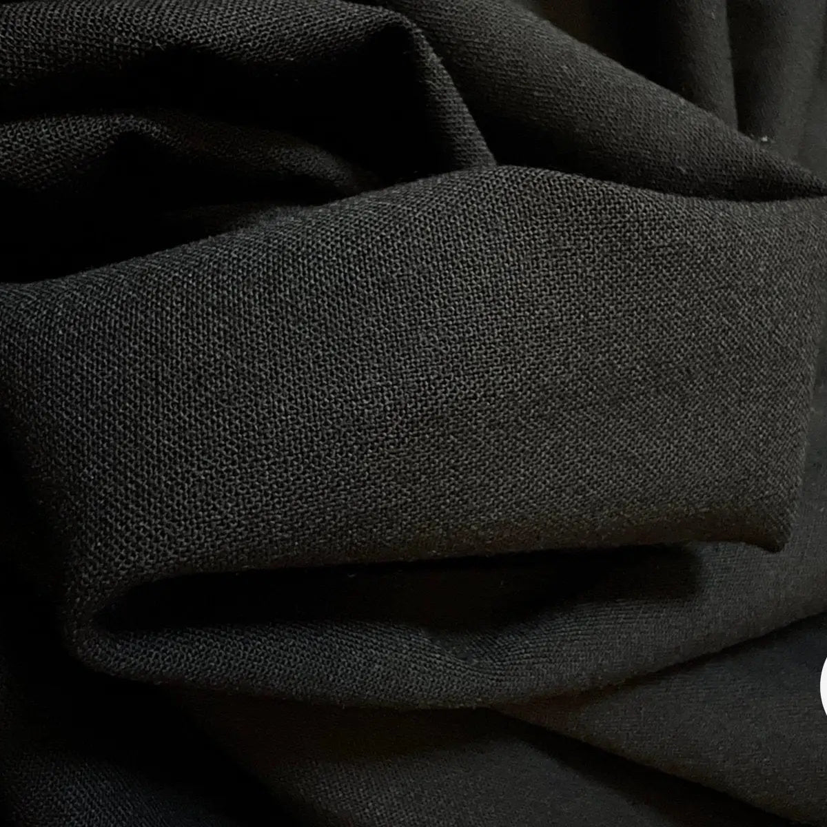 ÉTAMINE POLYLAINE NOIR - My Little Coupon - tissu - coudre