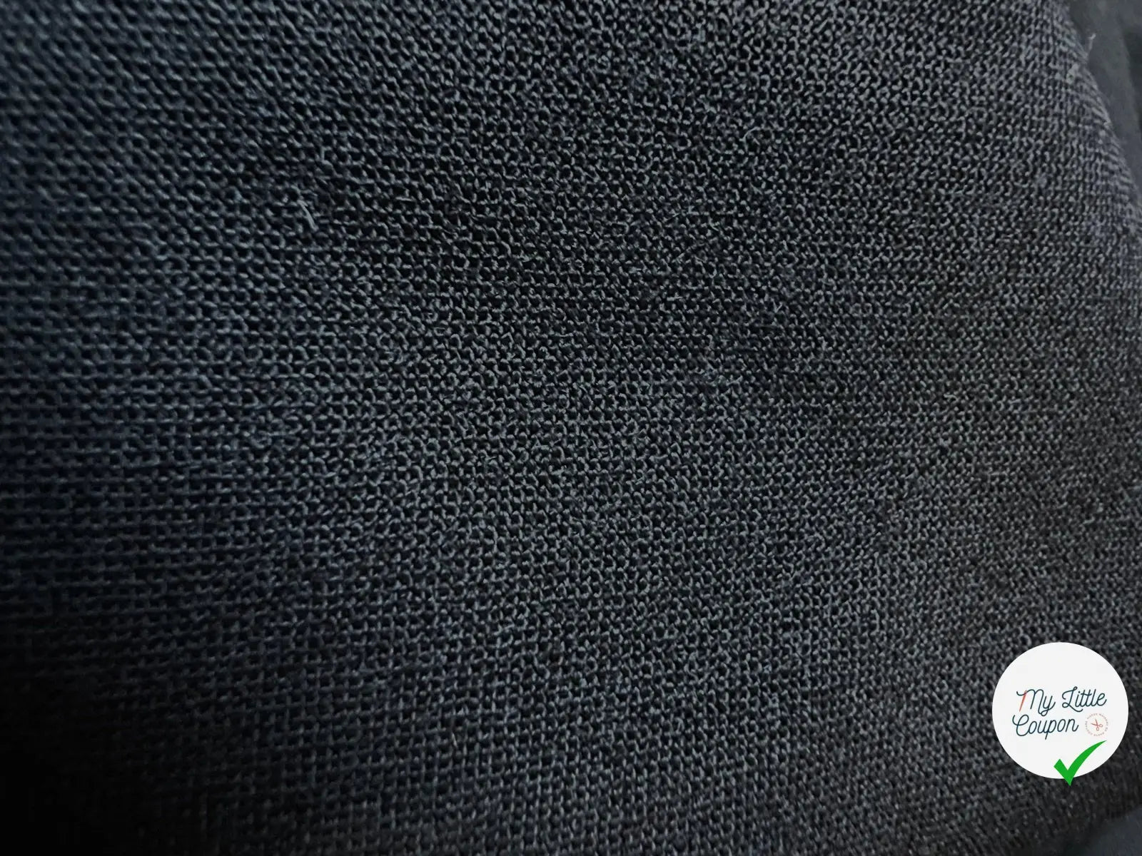 ÉTAMINE POLYLAINE NOIR - My Little Coupon - tissu - coudre