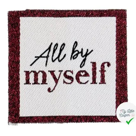 ÉTIQUETTE À COUDRE TISSÉES BOHIN - " ALL BY MYSELF " - My Little Coupon