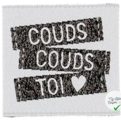 ÉTIQUETTE À COUDRE TISSÉES BOHIN - " COUD COUD TOI " - My Little Coupon