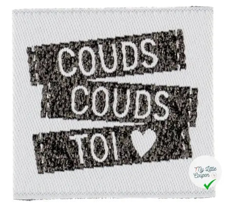 ÉTIQUETTE À COUDRE TISSÉES BOHIN - " COUD COUD TOI " - My Little Coupon