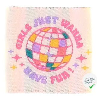 ÉTIQUETTE À COUDRE TISSÉES BOHIN - " GIRLS JUST WANNA HAVE FUN" - My Little Coupon