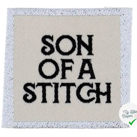 ÉTIQUETTE À COUDRE TISSÉES BOHIN - " SON OF STITCH " - My Little Coupon