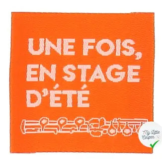 ÉTIQUETTE À COUDRE TISSÉES BOHIN - " UNE FOIS EN STAGE D'ÉTÉ" - My Little Coupon