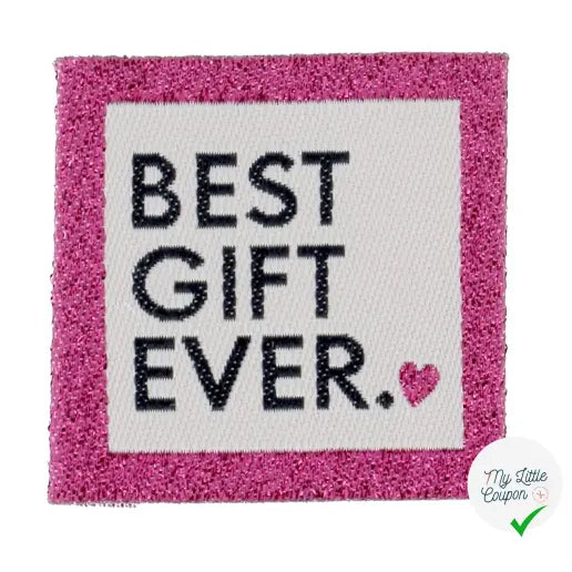 ETIQUETTE À COUDRE TISSÉES BOHIN - "BEST GIFT EVER" - My Little Coupon
