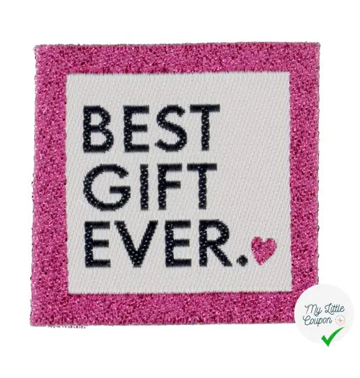 ETIQUETTE À COUDRE TISSÉES BOHIN - "BEST GIFT EVER" - My Little Coupon