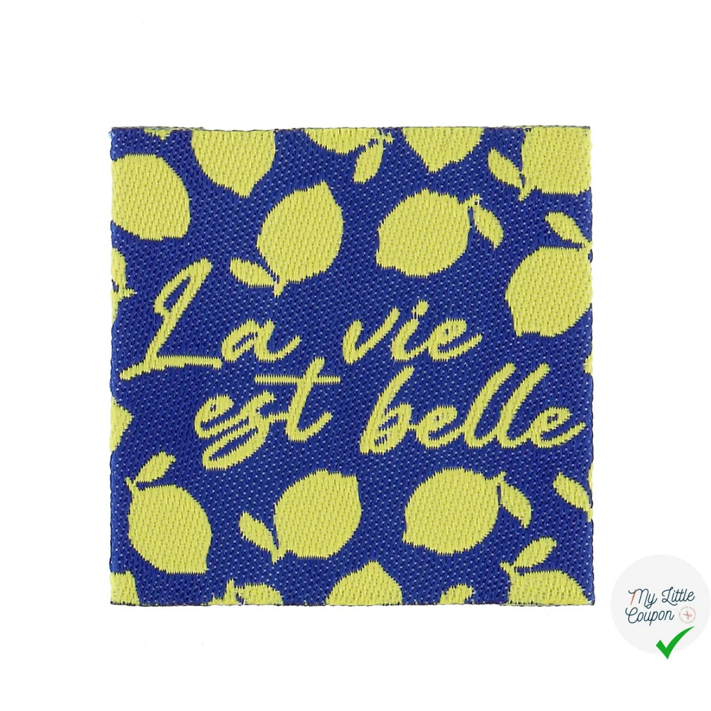ETIQUETTE À COUDRE TISSÉES BOHIN - "LA VIE EST BELLE" - My Little Coupon
