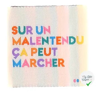 ÉTIQUETTE À COUDRE TISSÉES BOHIN - "SUR UN MALENTENDU..." - My Little Coupon