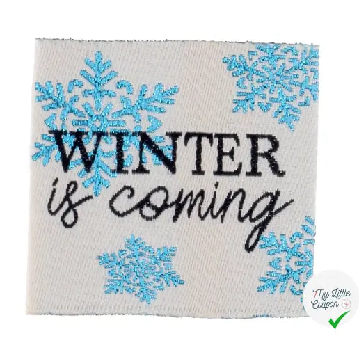 ÉTIQUETTE À COUDRE TISSÉES BOHIN - "WINTER IS COMING" - My Little Coupon