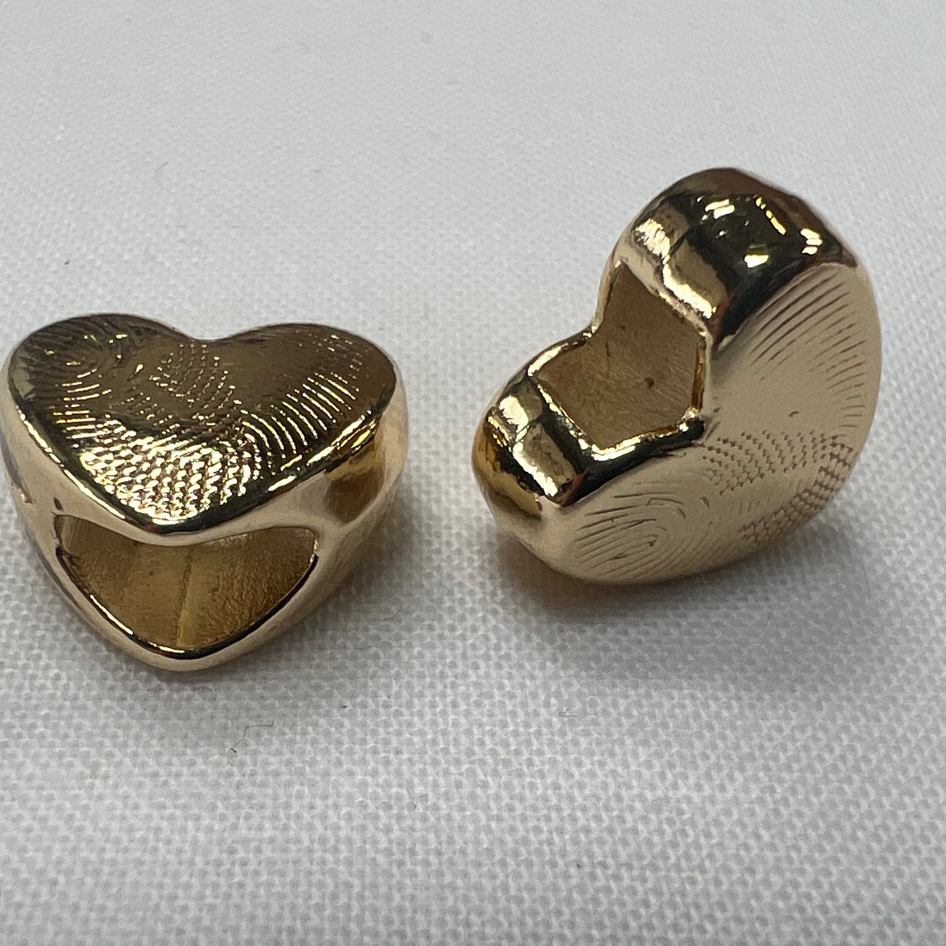 Embout de cordon coeur doré (lot de 2) - My Little Coupon