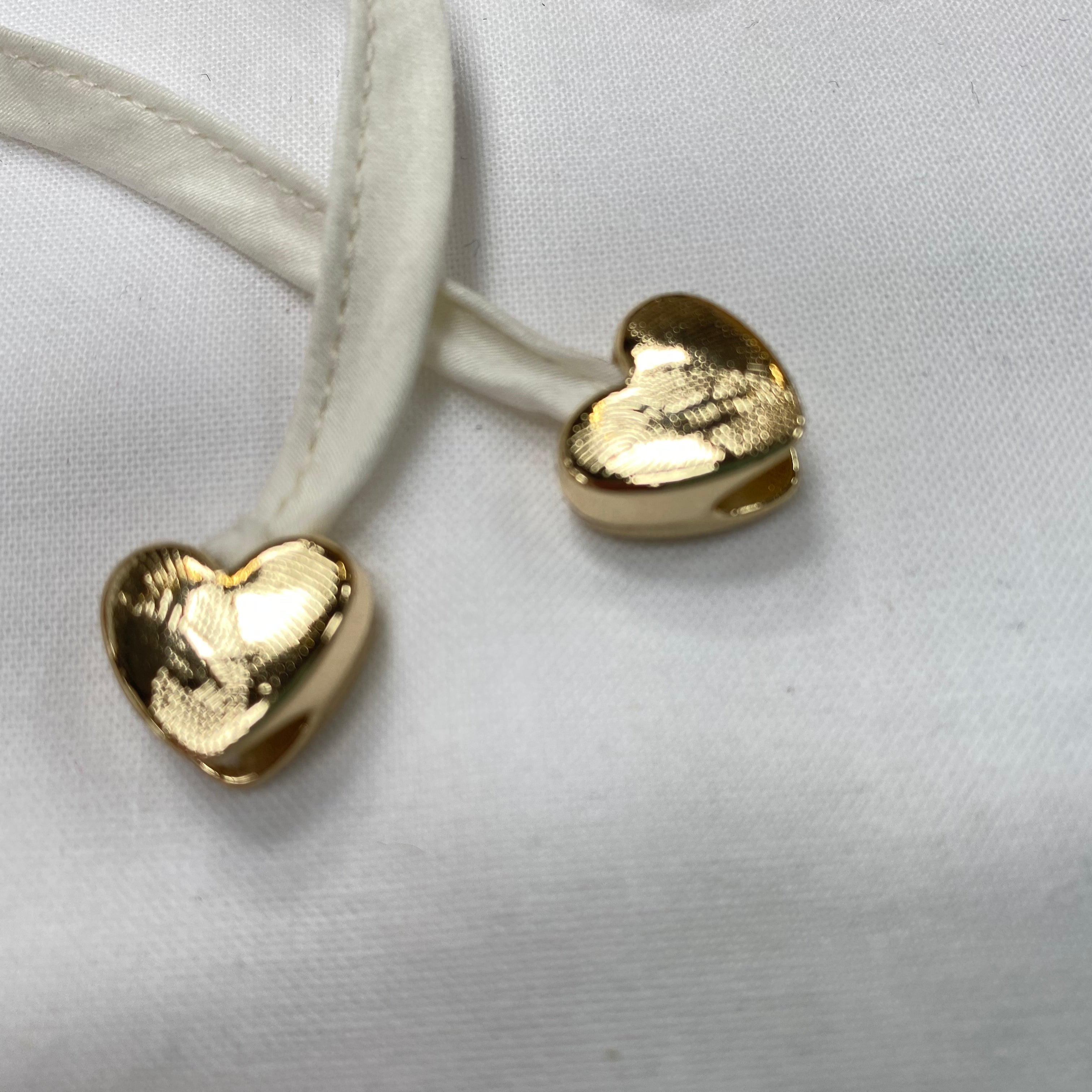 Embout de cordon coeur doré (lot de 2) - My Little Coupon