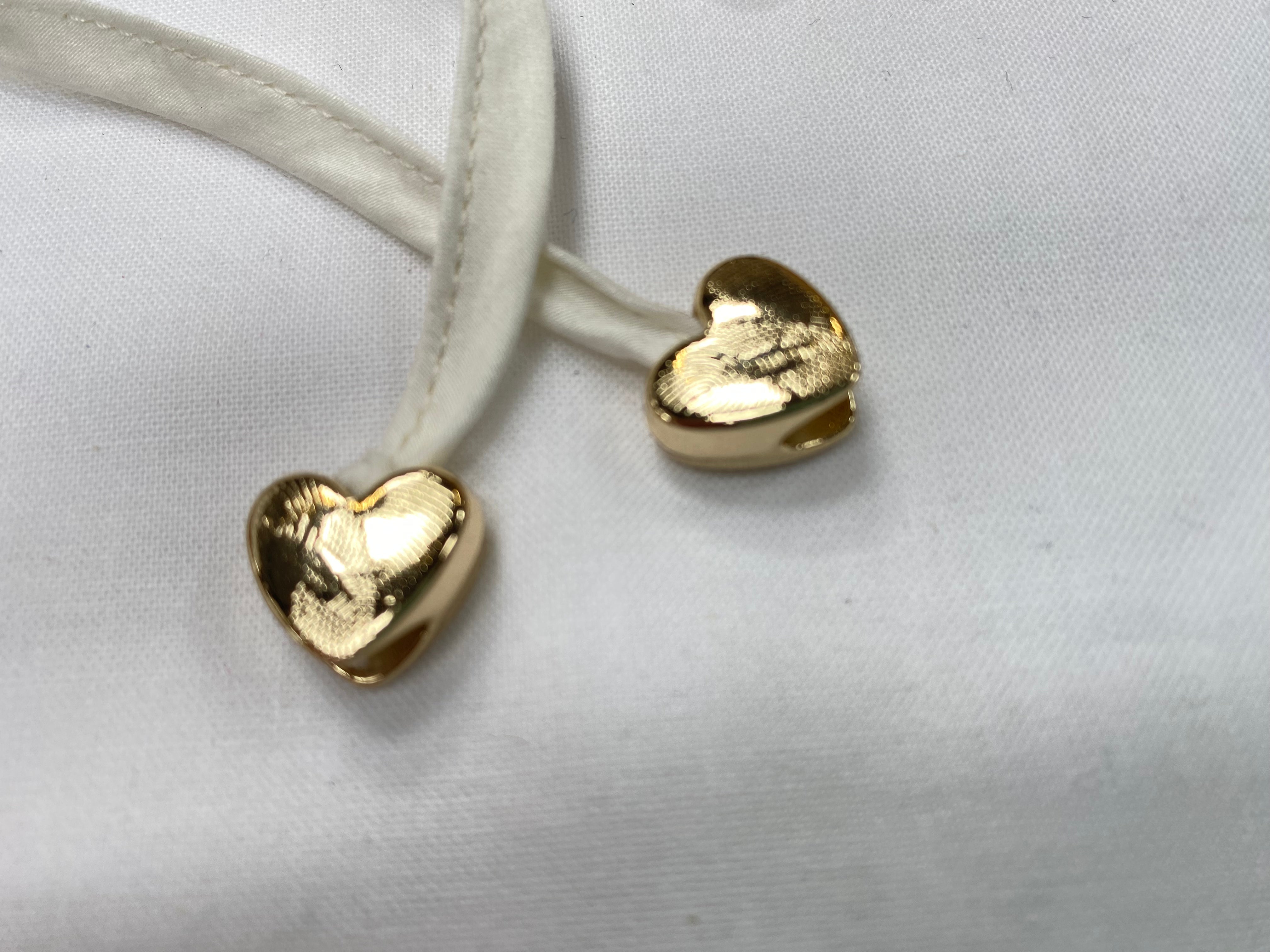 Embout de cordon coeur doré (lot de 2) - My Little Coupon