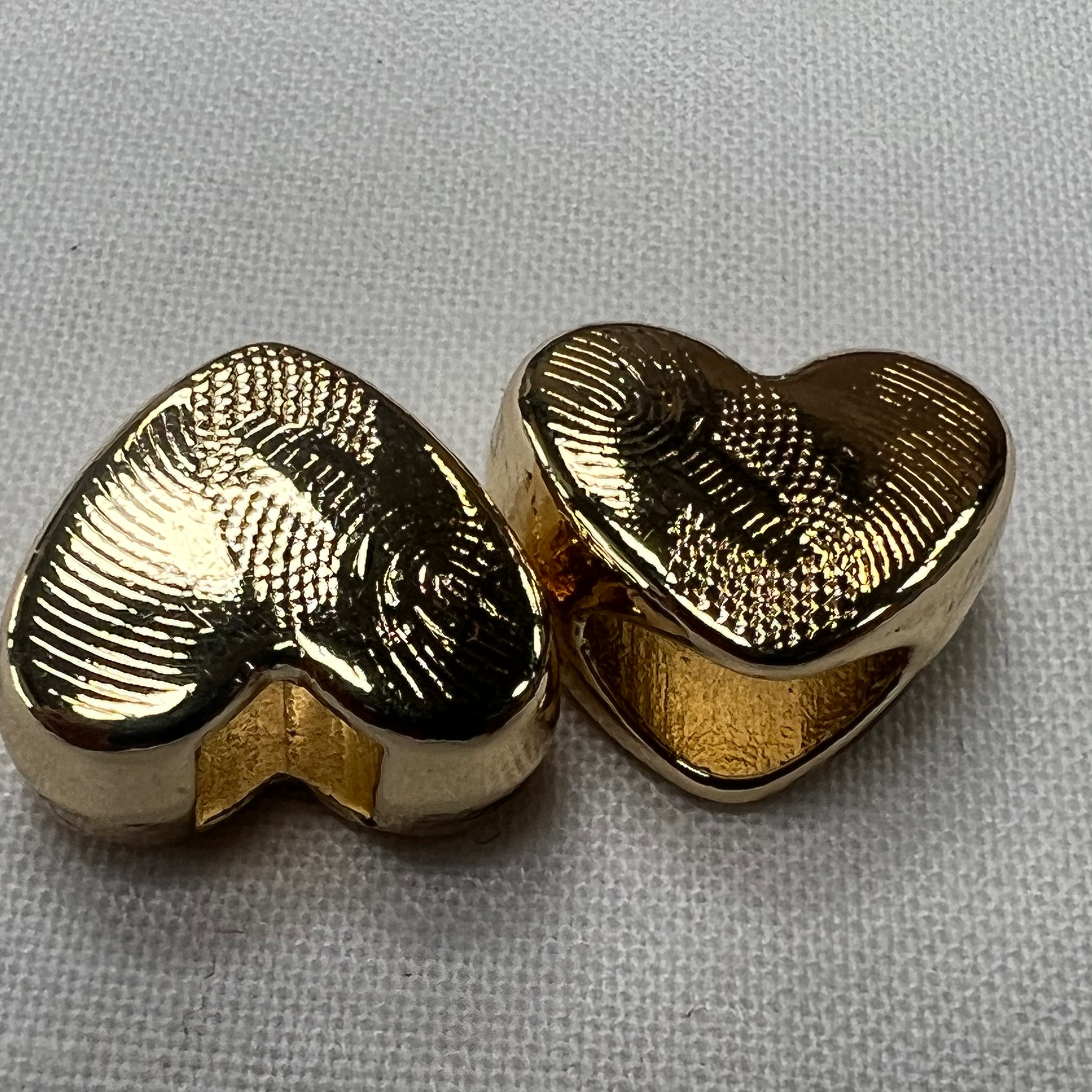 Embout de cordon coeur doré (lot de 2) - My Little Coupon