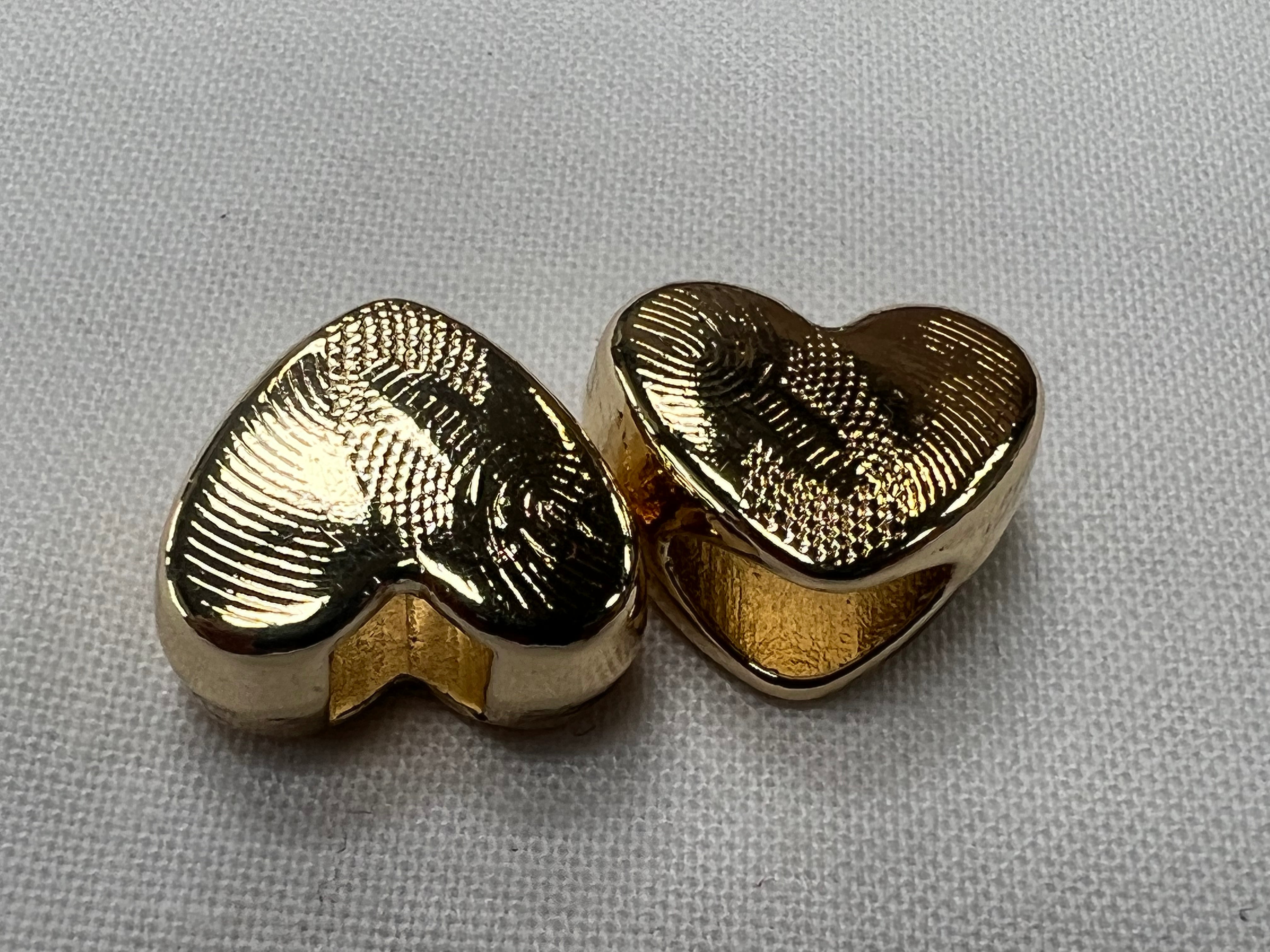 Embout de cordon coeur doré (lot de 2) - My Little Coupon