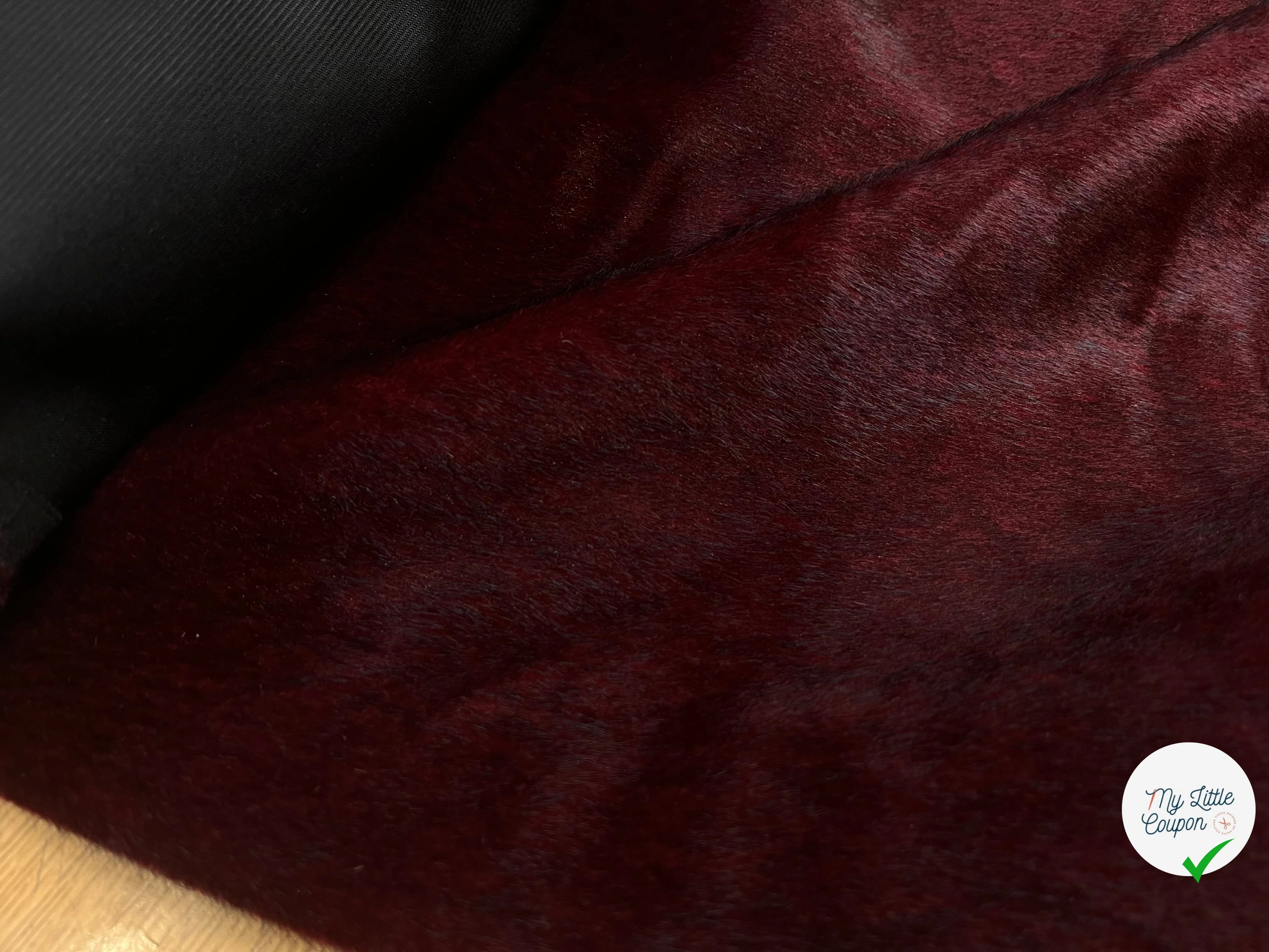 FAUSSE FOURRURE COULEUR VIN CONTRECOLLÉ 155CM - My Little Coupon