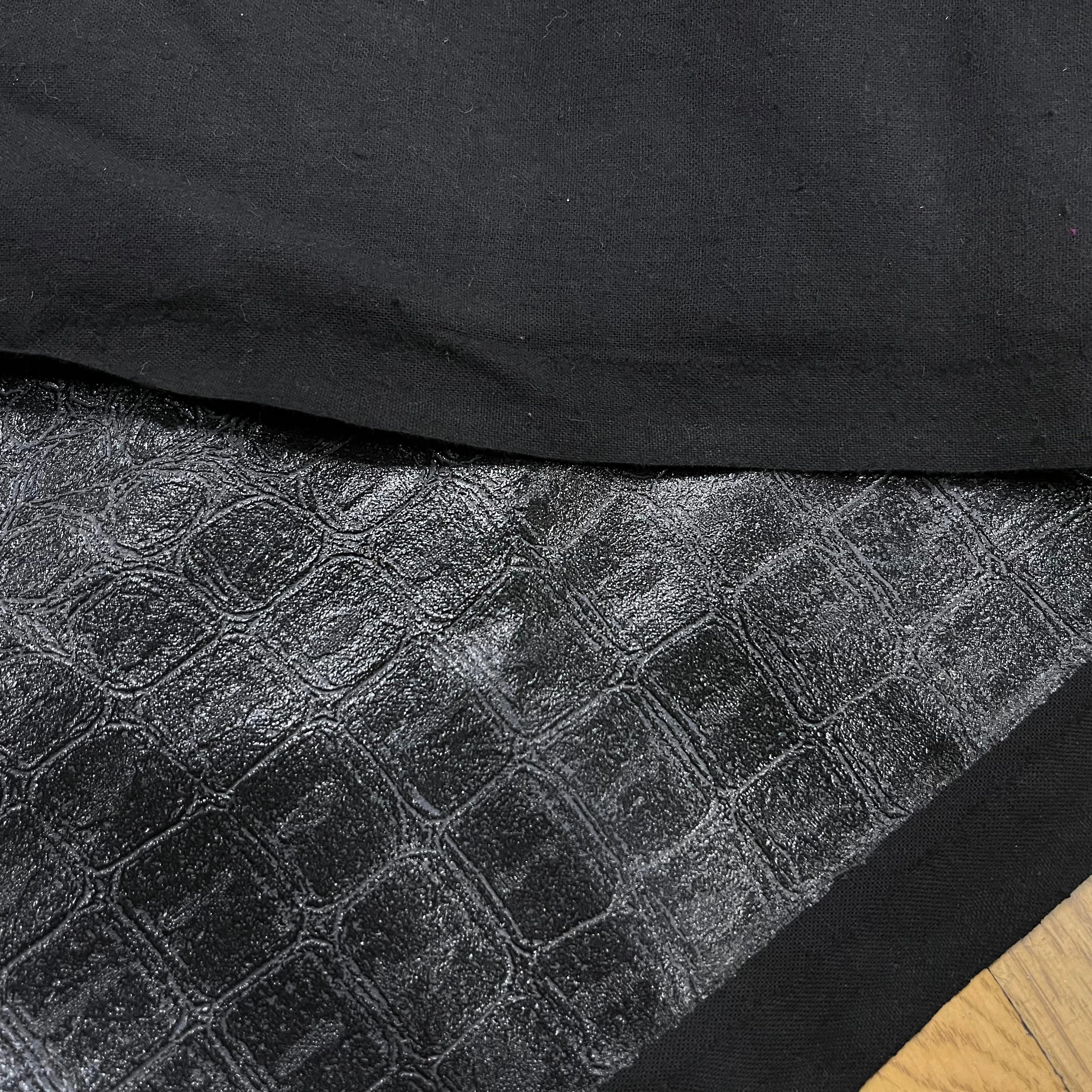 FAUX CUIR PEAU DE CROCODILLE NOIR - My Little Coupon