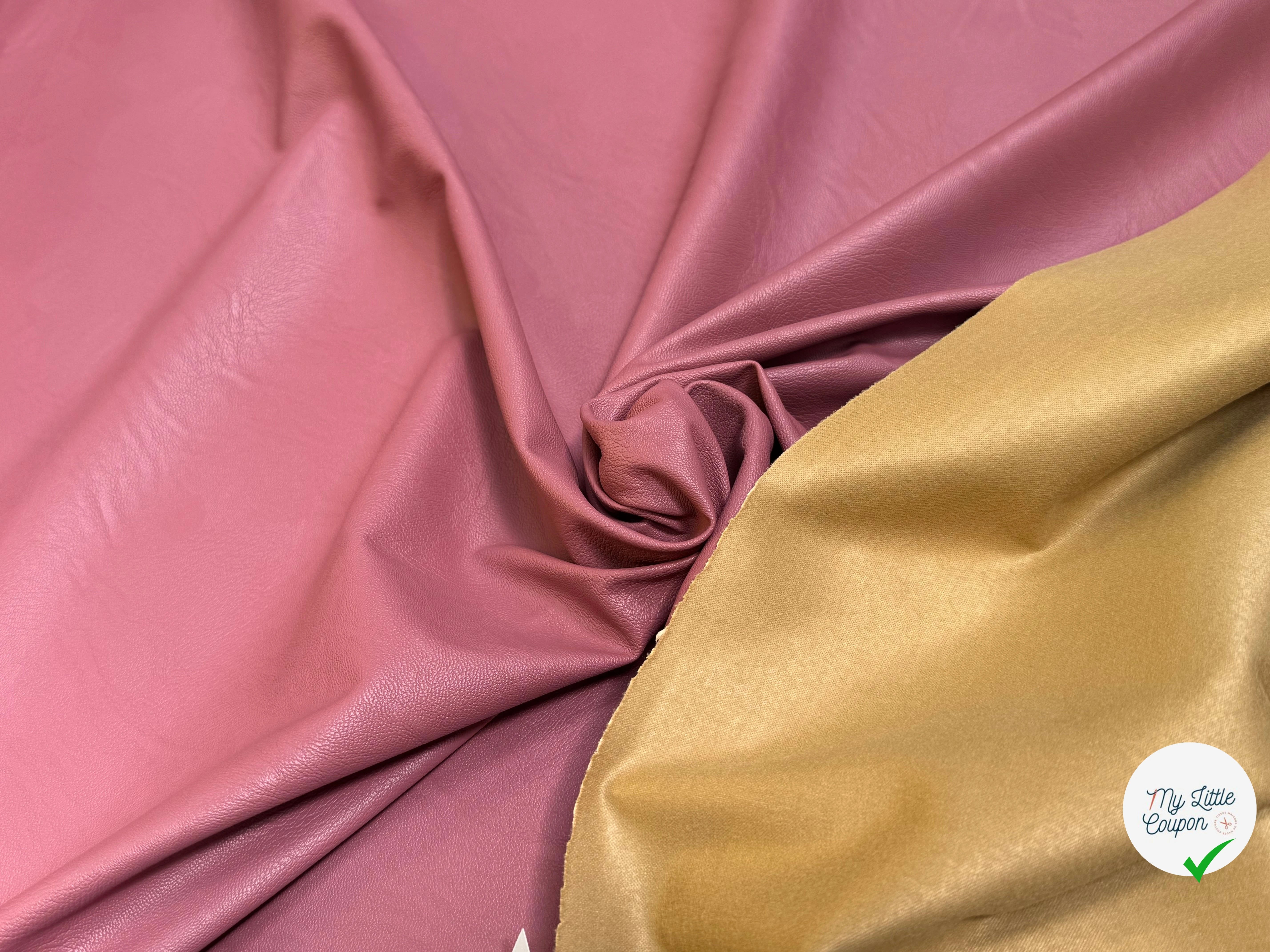 FAUX CUIR SOUPLE ROSE STRETCH - My Little Coupon