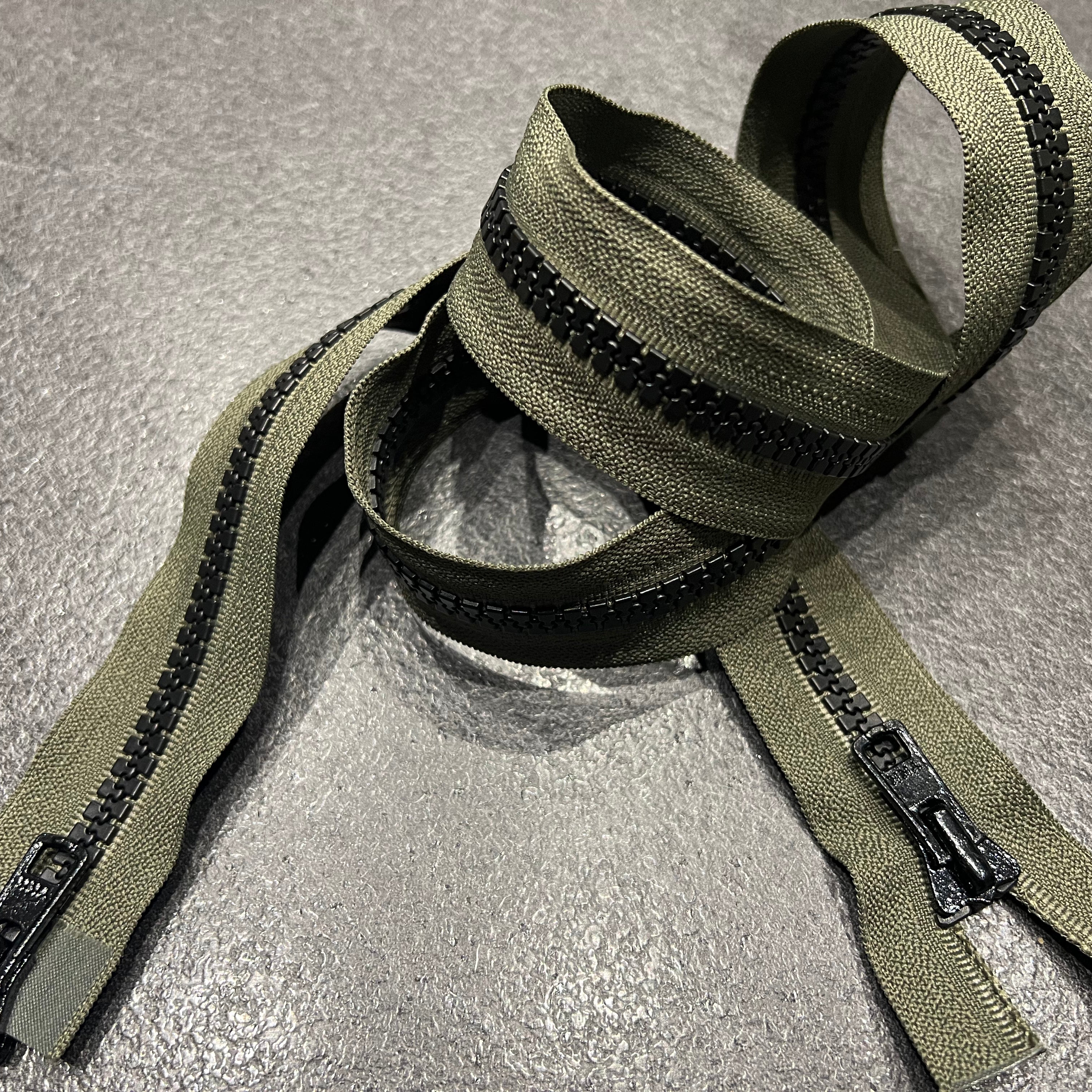 FERMETURE DOUBLE CURSEUR KAKI 100 CM - My Little Coupon