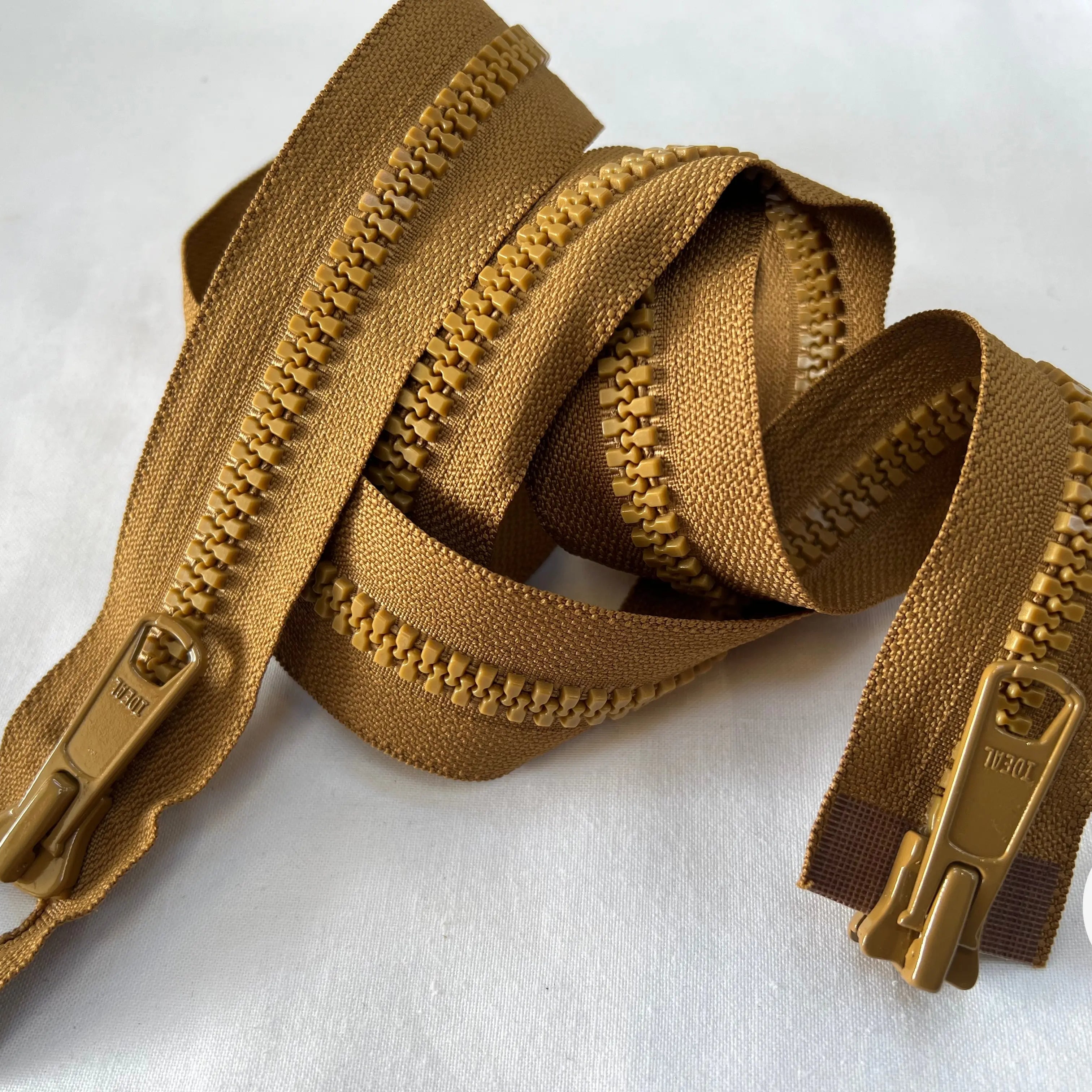 FERMETURE DOUBLE CURSEUR OCRE 100 CM - My Little Coupon