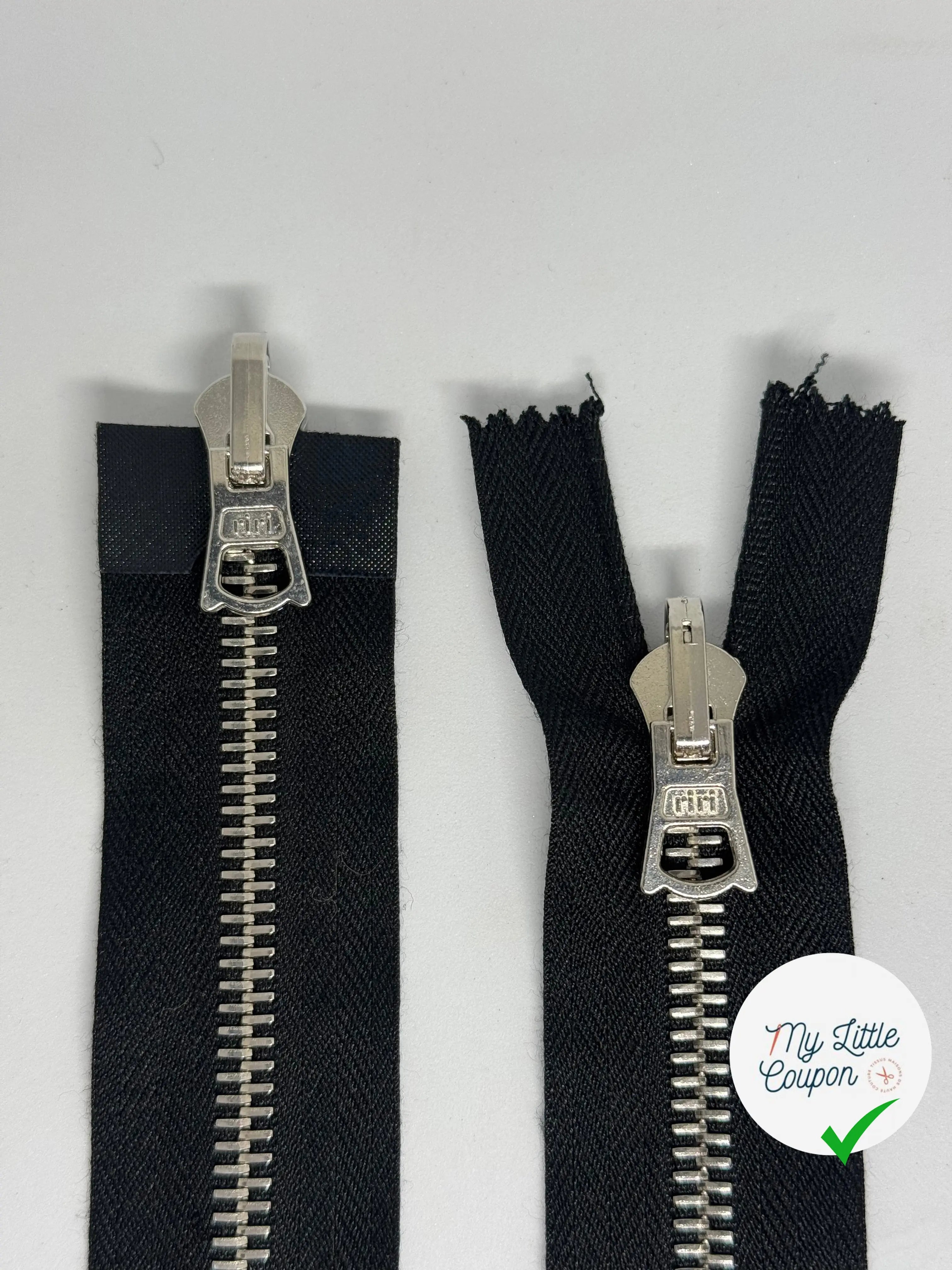 FERMETURE DOUBLE CURSEUR REVERSIBLE NOIR 45CM - My Little Coupon
