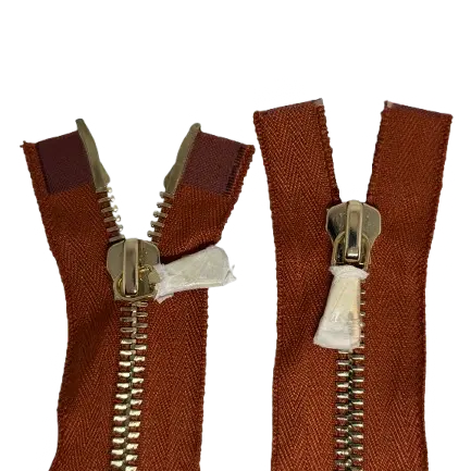 FERMETURE METAL DORÉ COULEUR TERRACOTTA DOUBLE CURSEUR - My Little Coupon