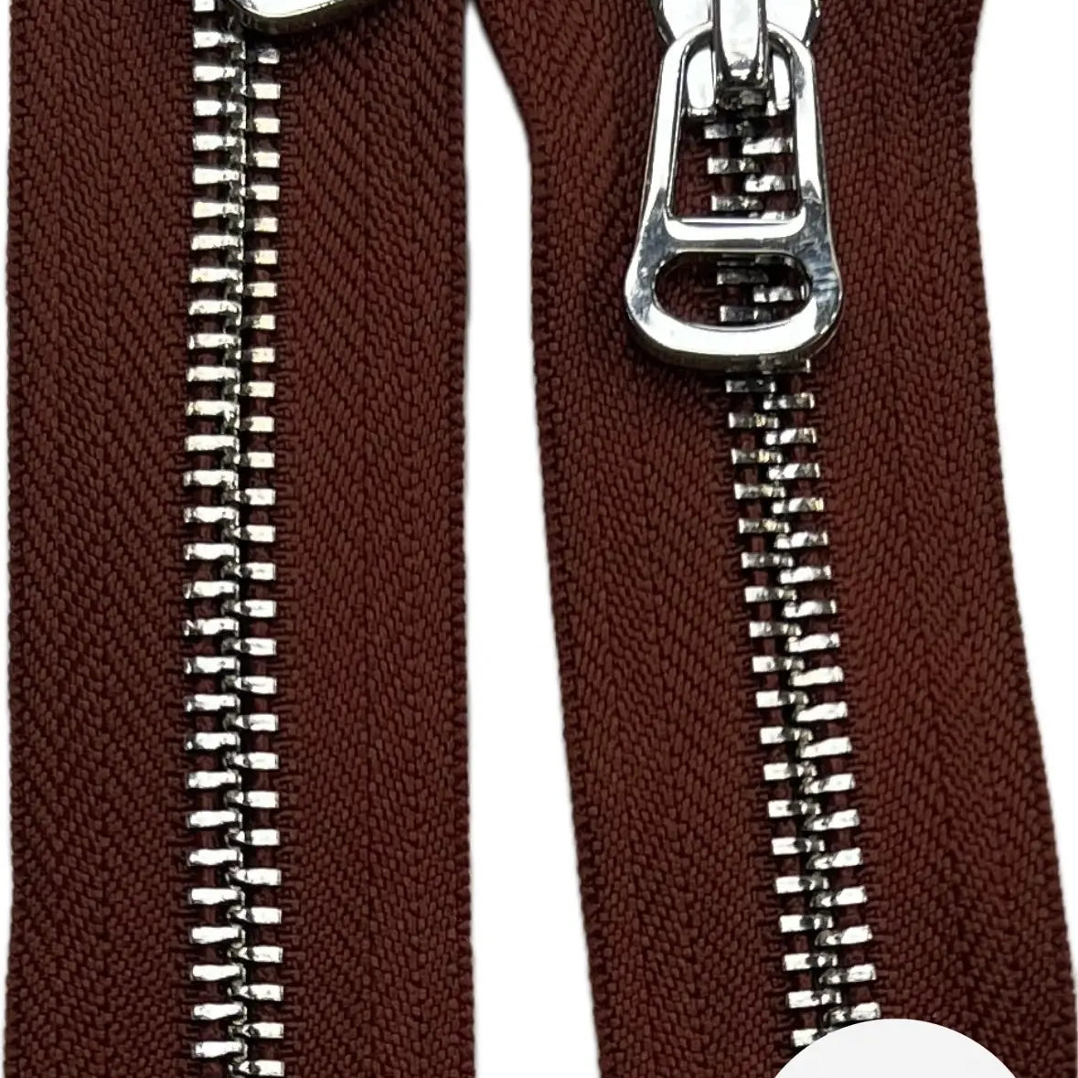 FERMETURE MÉTAL DOUBLE VOIES 100CM MARRON - My Little Coupon