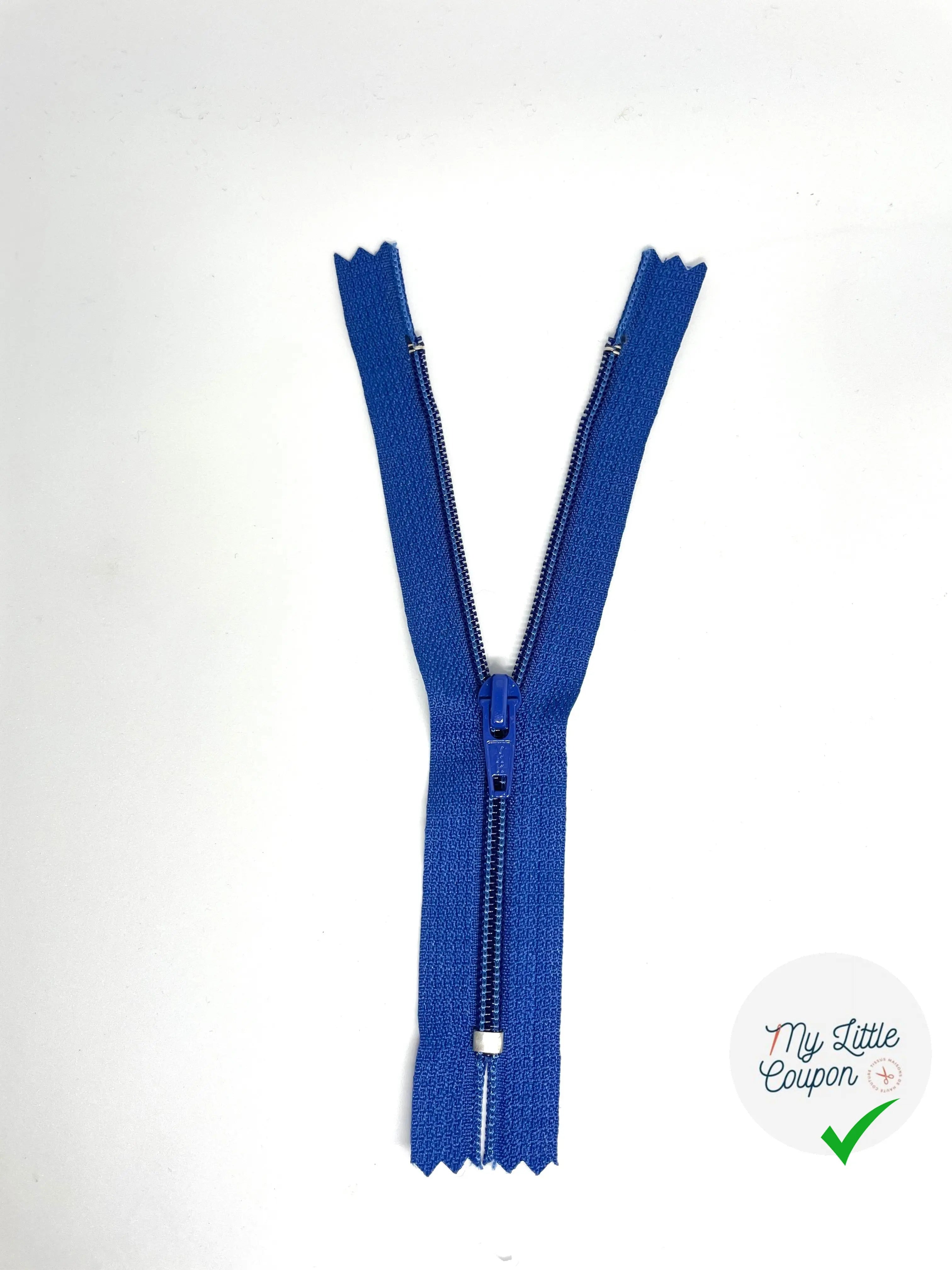 FERMETURE METAL NON SÉPARABLE 15CM BLEU ROI - My Little Coupon