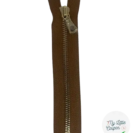 FERMETURE NON-SÉPARABLE MARRON CHÂTIN 15CM - My Little Coupon