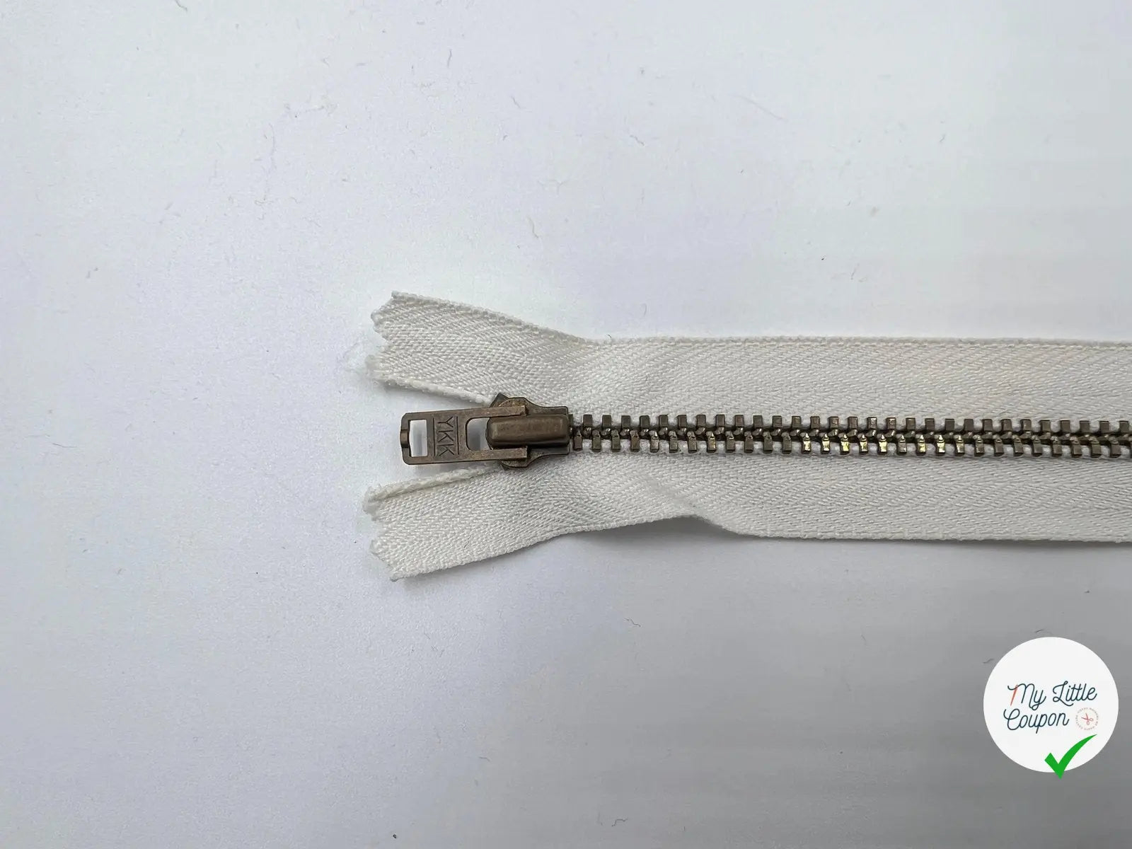 FERMETURE NON SÉPARABLE METAL COLORIS BLANC CASSE 12CM - My Little Coupon - tissu - coudre