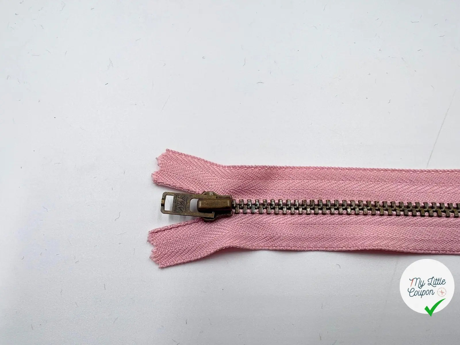 FERMETURE NON SÉPARABLE METAL COLORIS ROSE CLAIR 12CM - My Little Coupon - tissu - coudre