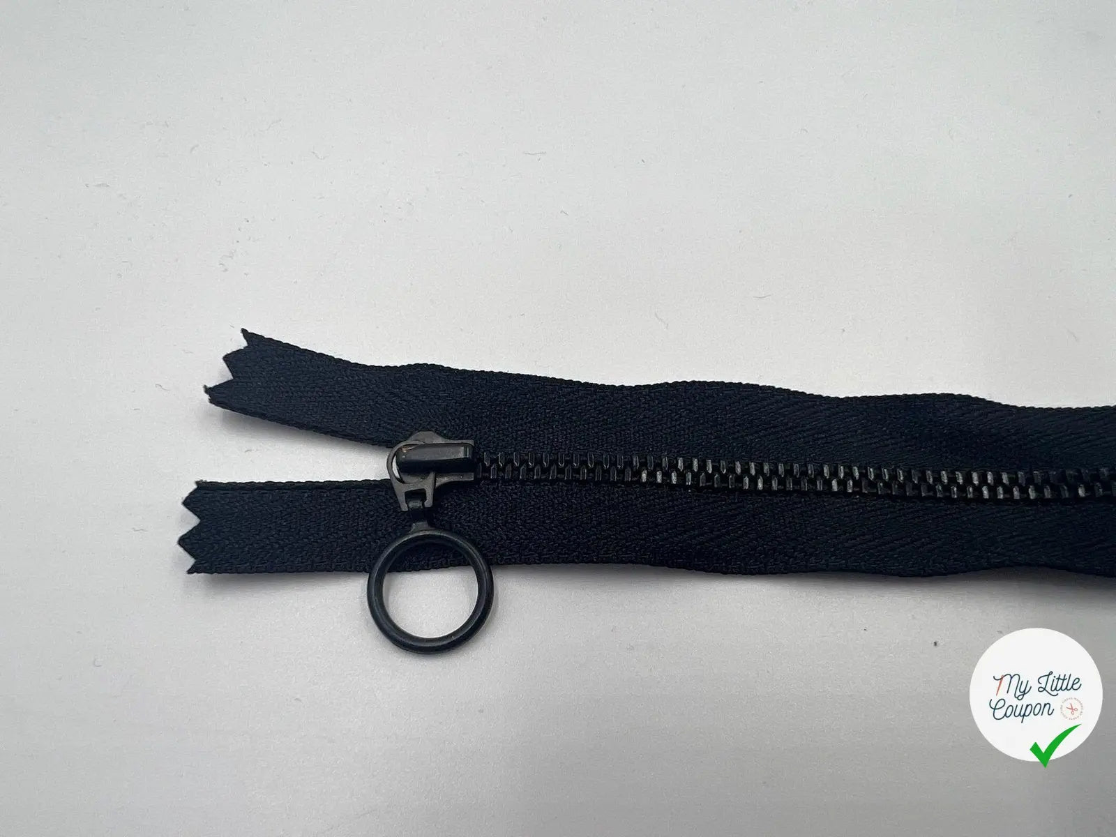 FERMETURE NON SÉPARABLE MÉTAL NOIR COLORIS NOIR 40CM - My Little Coupon - tissu - coudre