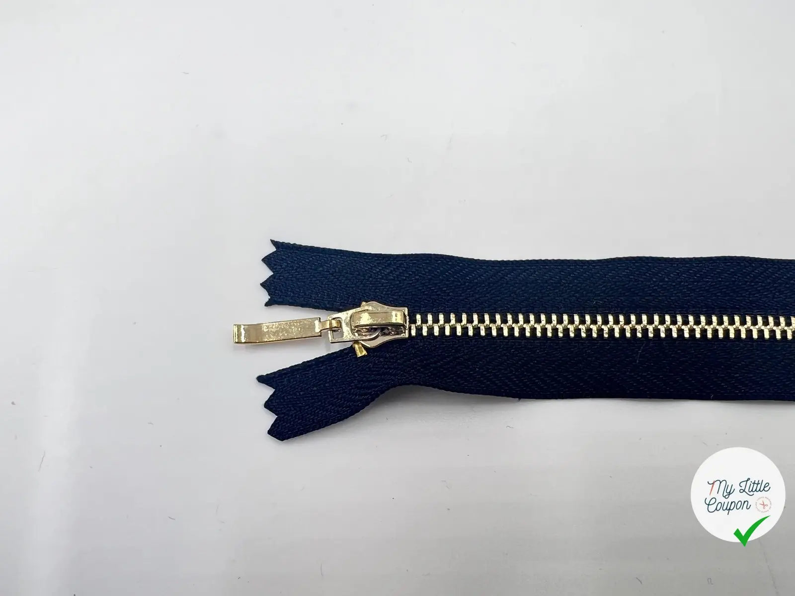FERMETURE NON SÉPARABLE METAL OR COLORIS NOIR 12CM - My Little Coupon - tissu - coudre