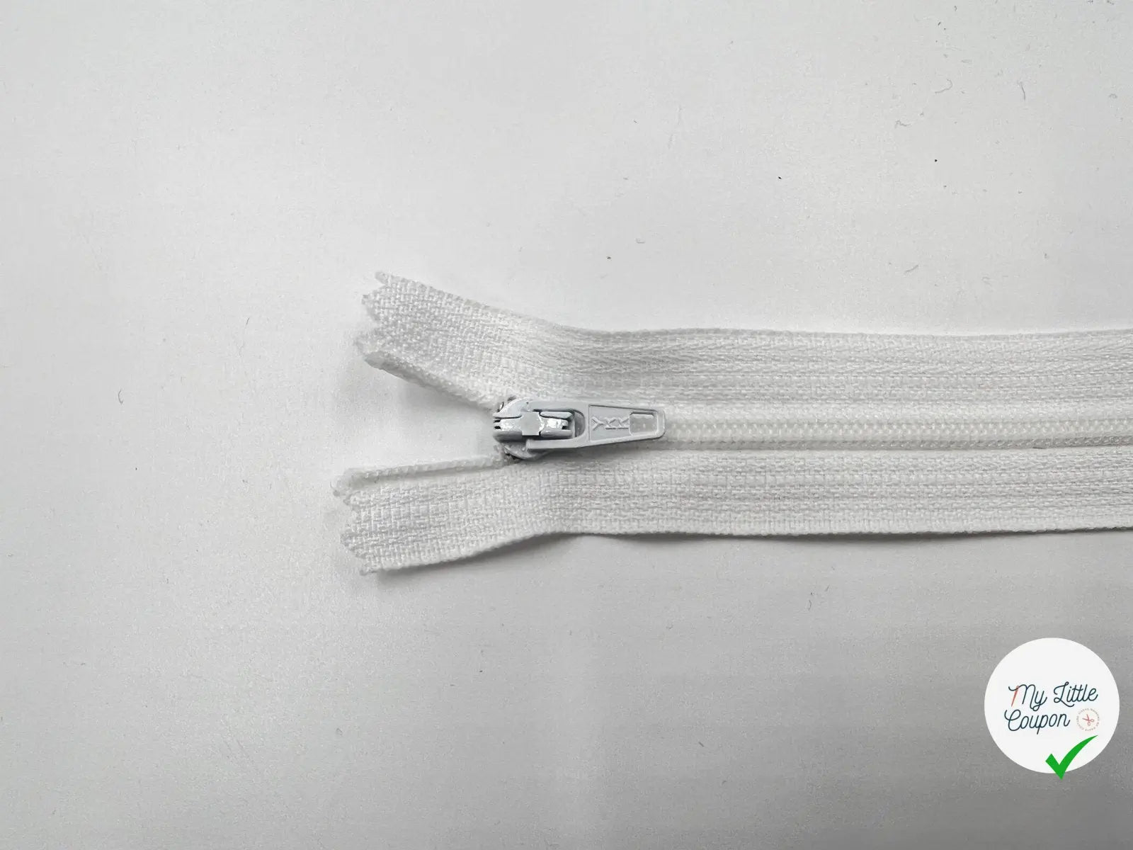 FERMETURE NON SÉPARABLE POLYESTER COLORIS BLANC 12CM - My Little Coupon - tissu - coudre