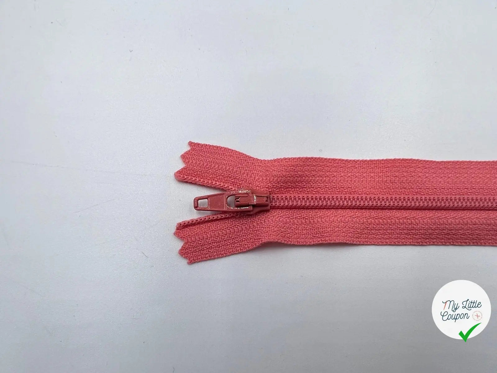 FERMETURE NON SÉPARABLE POLYESTER COLORIS ROSE 12CM - My Little Coupon - tissu - coudre