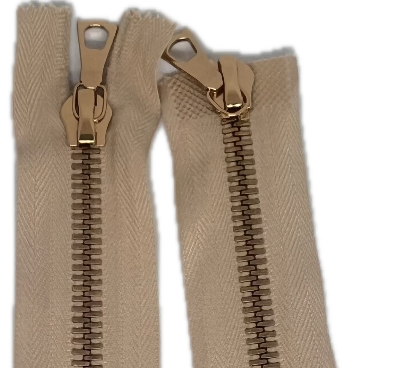 FERMETURE RIRI MÉTAL DORÉ DOUBLE VOIES 100CM M8 BEIGE - My Little Coupon