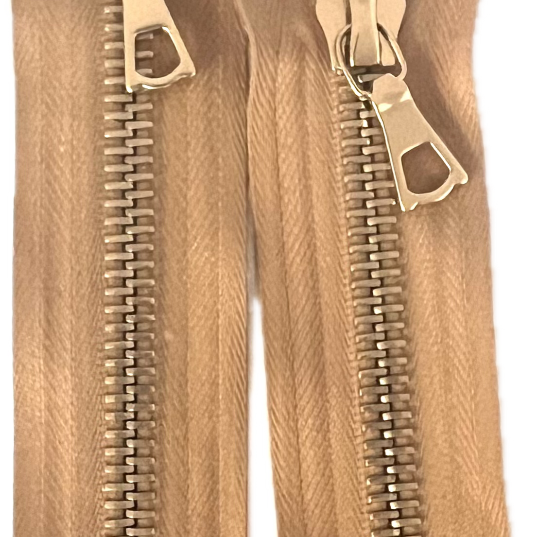 FERMETURE RIRI MÉTAL DORÉ DOUBLE VOIES 90CM M8 CAMEL - My Little Coupon