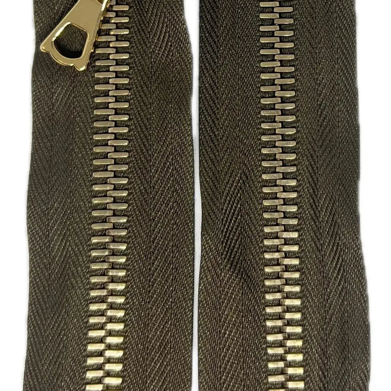 FERMETURE RIRI MÉTAL DORÉ DOUBLE VOIES 100CM M8 KAKI - My Little Coupon