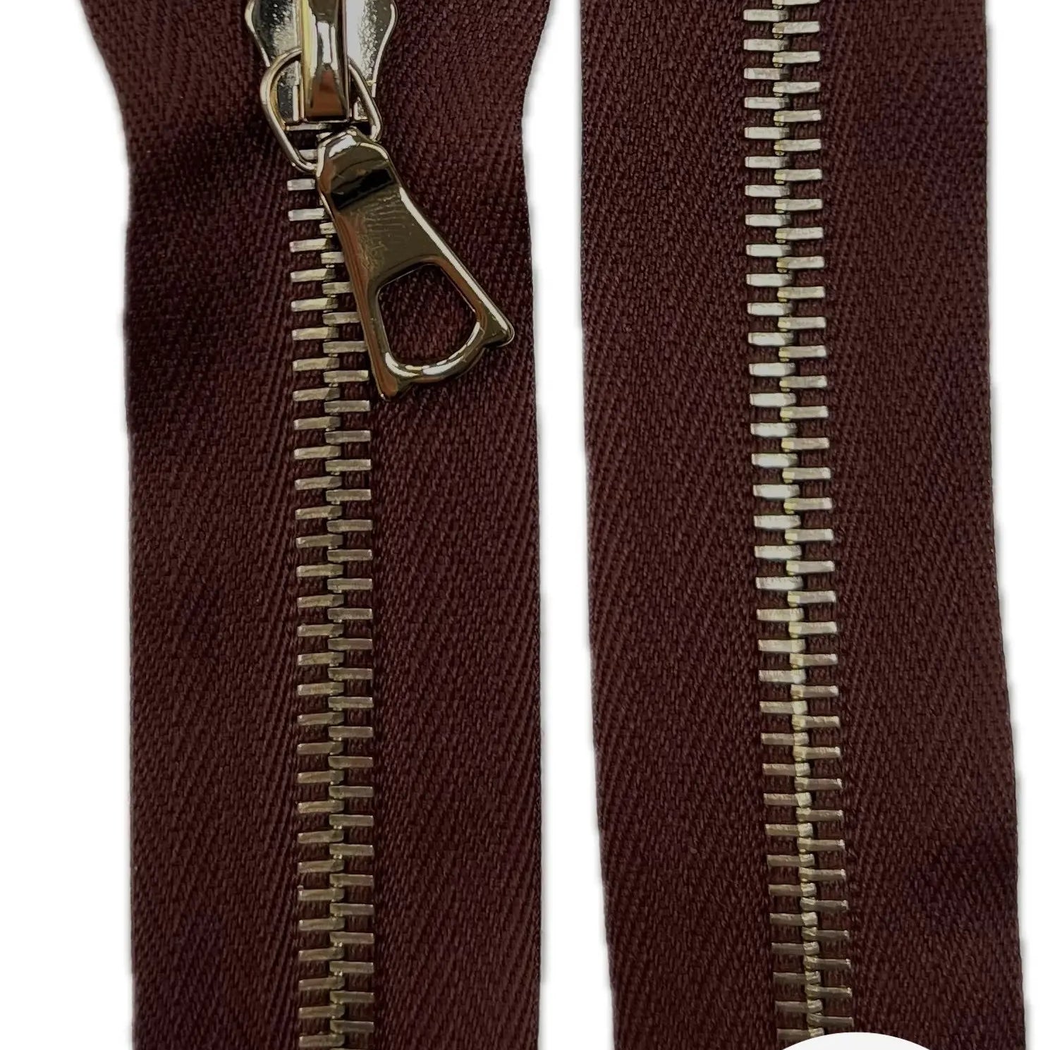 FERMETURE RIRI MÉTAL DORÉ SÉPARABLE 80CM M6 MARRON - My Little Coupon