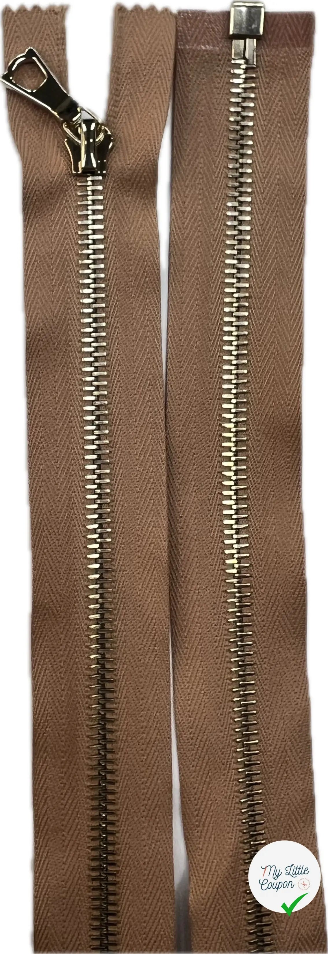 FERMETURE RIRI MÉTAL DORÉ SÉPARABLE 80CM M6 NUDE - My Little Coupon