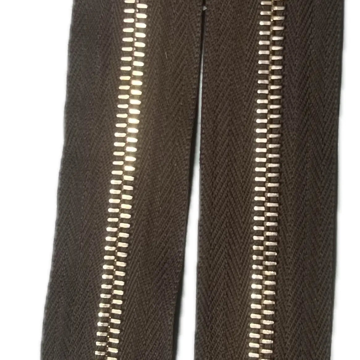 FERMETURE RIRI MÉTAL DORÉ SÉPARABLE 90CM M6 KAKI MARONNÉ - My Little Coupon