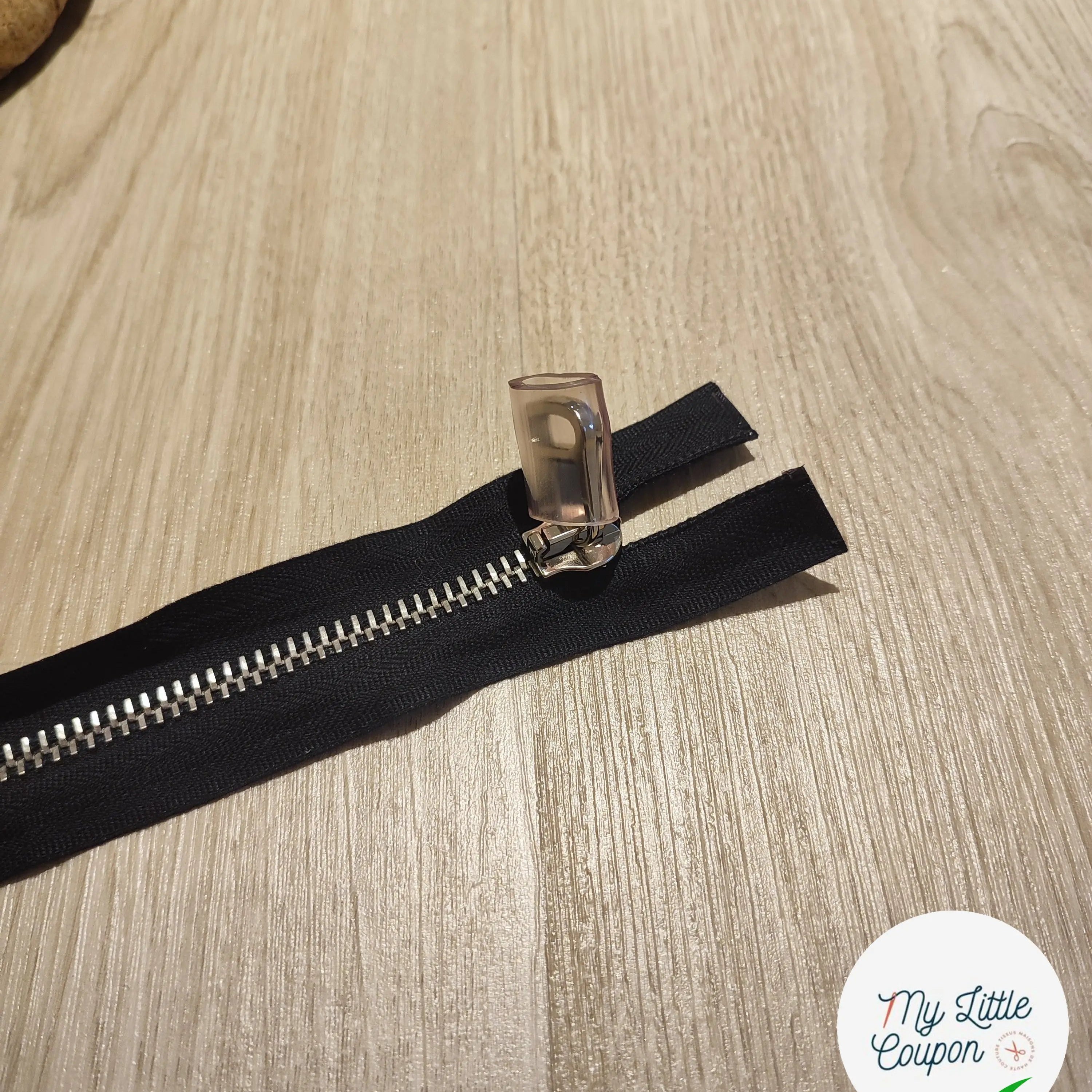 FERMETURE RIRI METAL DOUBLE CHEMIN NON SEPARABLE 60CM NOIR - My Little Coupon