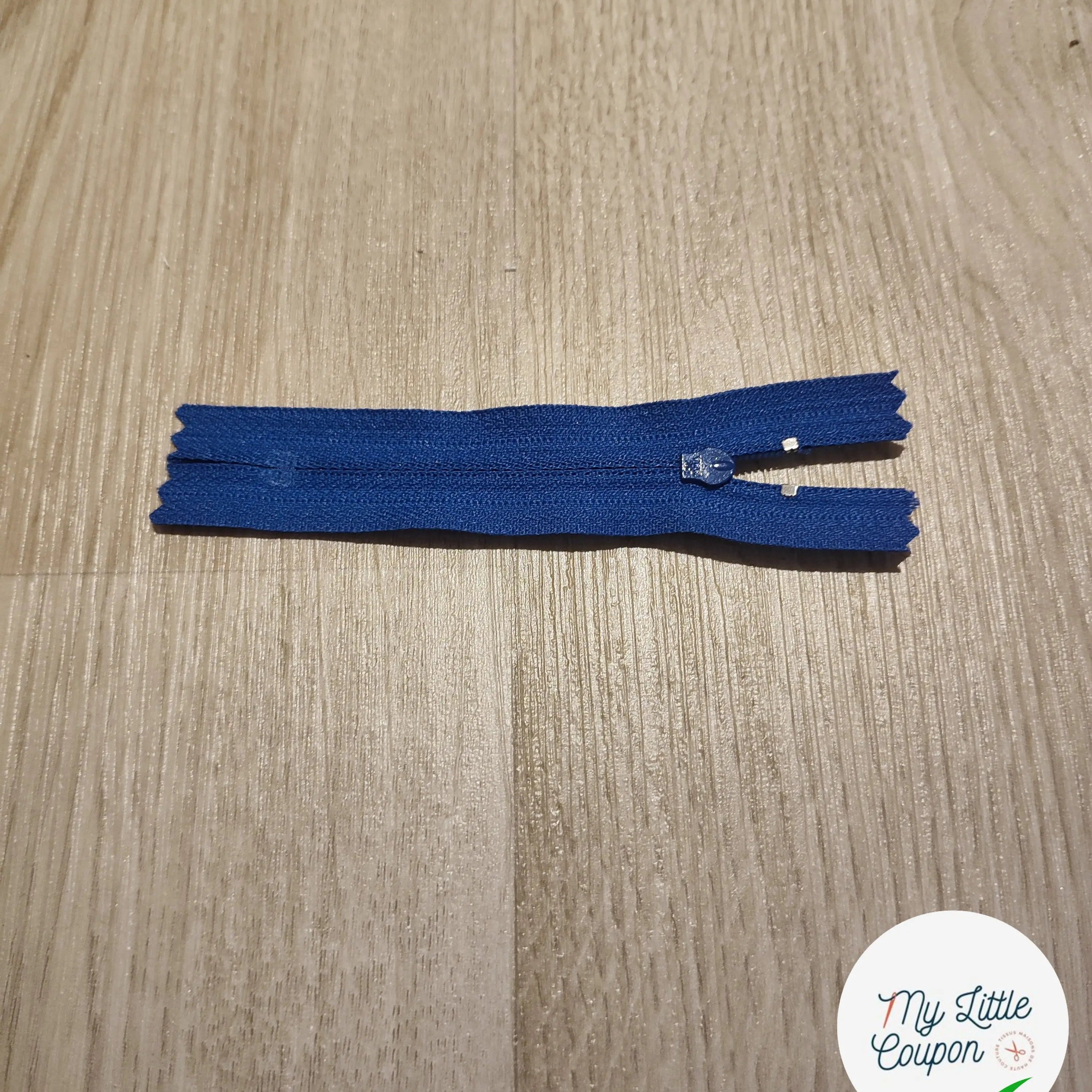 FERMETURE RIRI METAL NON SEPARABLE 10CM BLEU - My Little Coupon