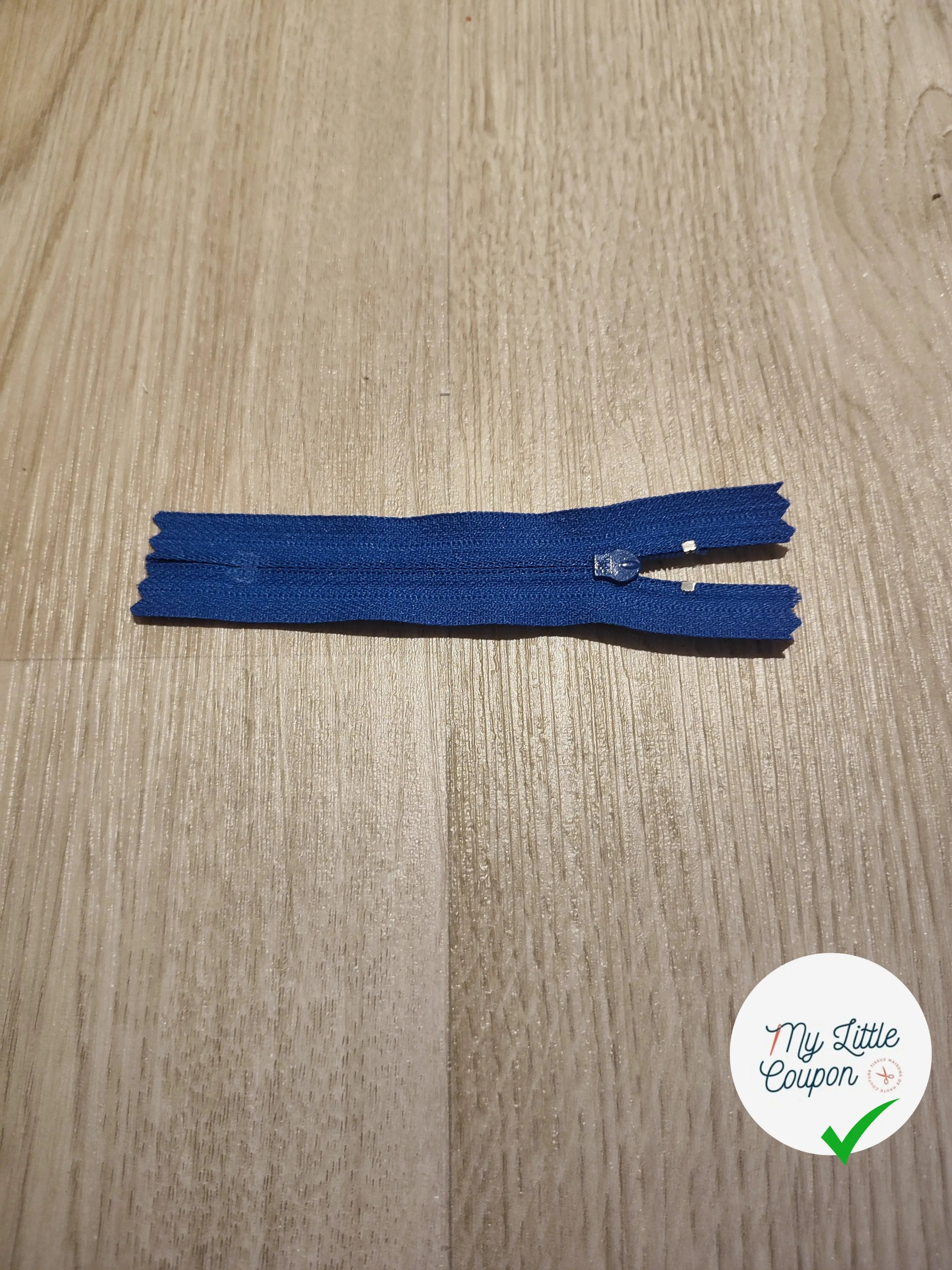 FERMETURE RIRI METAL NON SEPARABLE 10CM BLEU - My Little Coupon